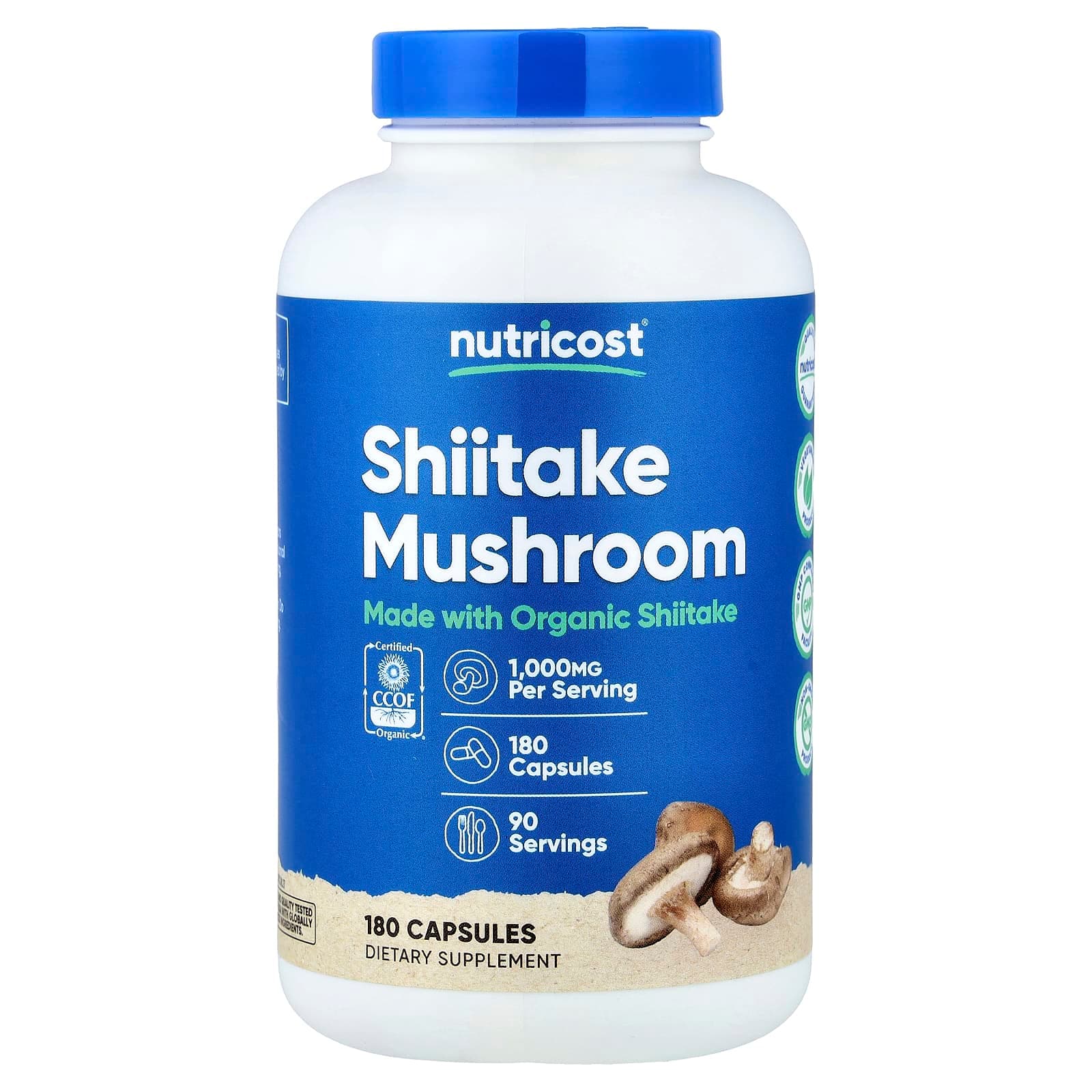 Nutricost Shiitake Mushroom – 180 gélules de Nutricost