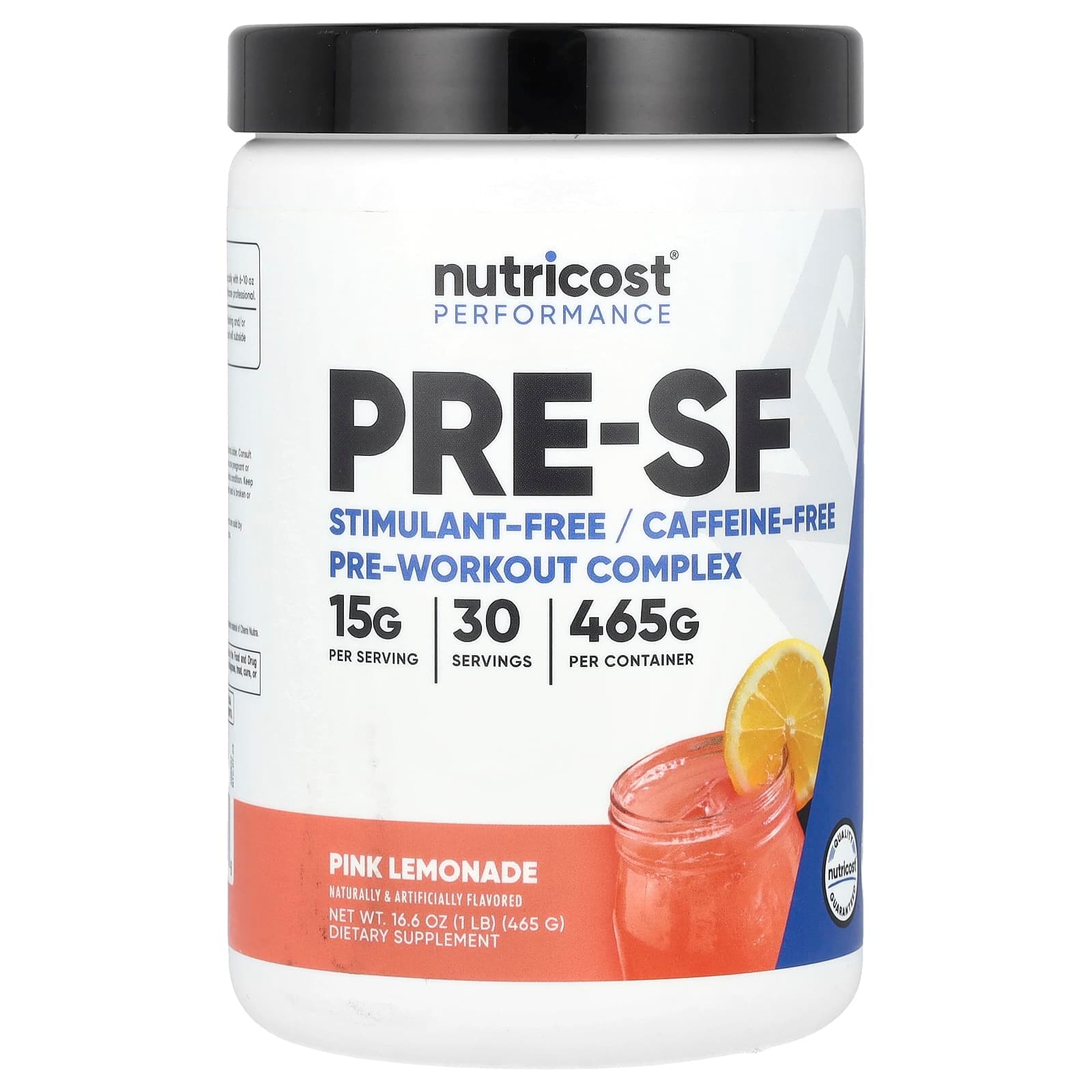 Nutricost Performance, Pre-SF, Stimulant-Free Pre-Workout Complex – Pink Lemonade – 465 g de Nutricost