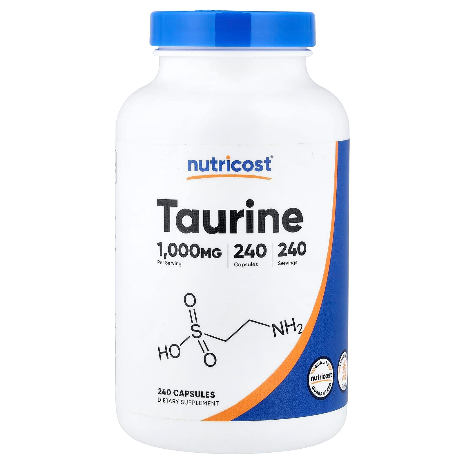Nutricost Taurine – 240 gélules de Nutricost