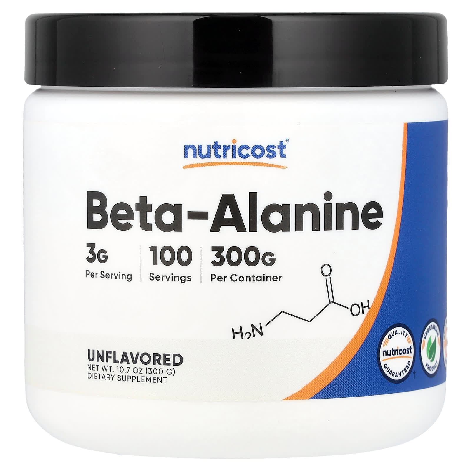 Nutricost Beta Alanine – Sans arôme – 300 g de Nutricost