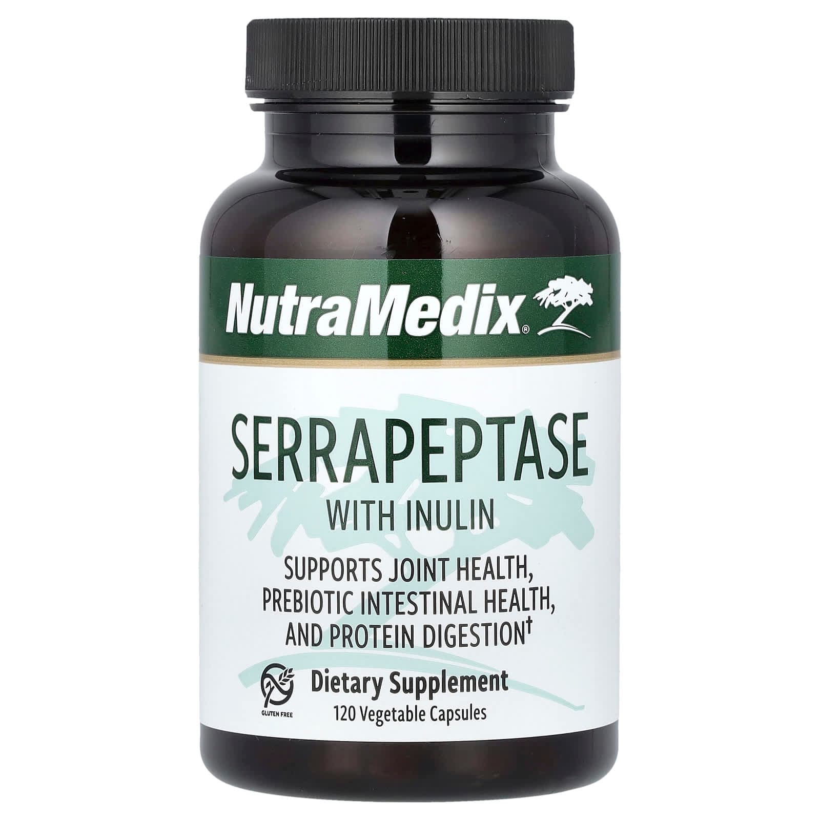 NutraMedix Serrapeptase with Inulin, 120 Vegetable Capsules (500 mg per Capsule) de NutraMedix