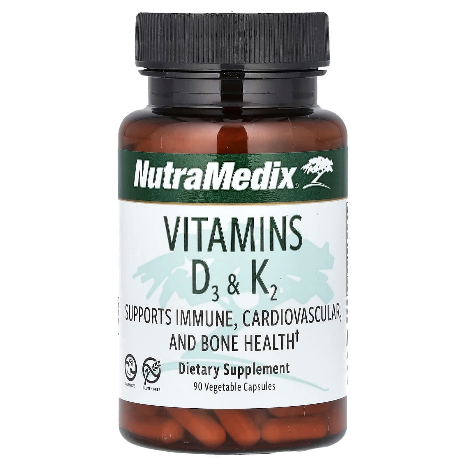 NutraMedix Vitamins D3 & K2, 90 Vegetable Capsules de NutraMedix