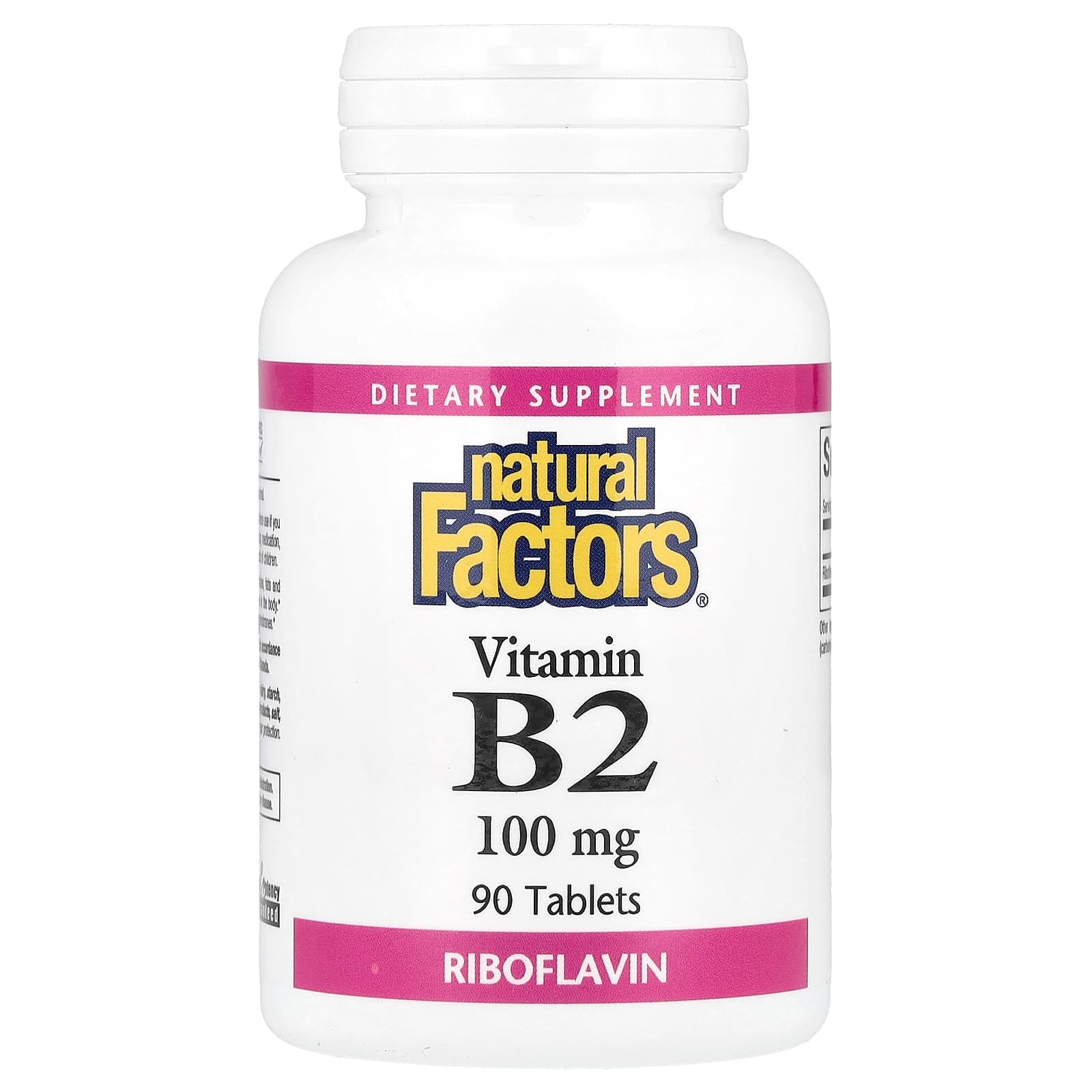 Natural Factors Vitamin B2, Riboflavin – 90 comprimés de Natural Factors