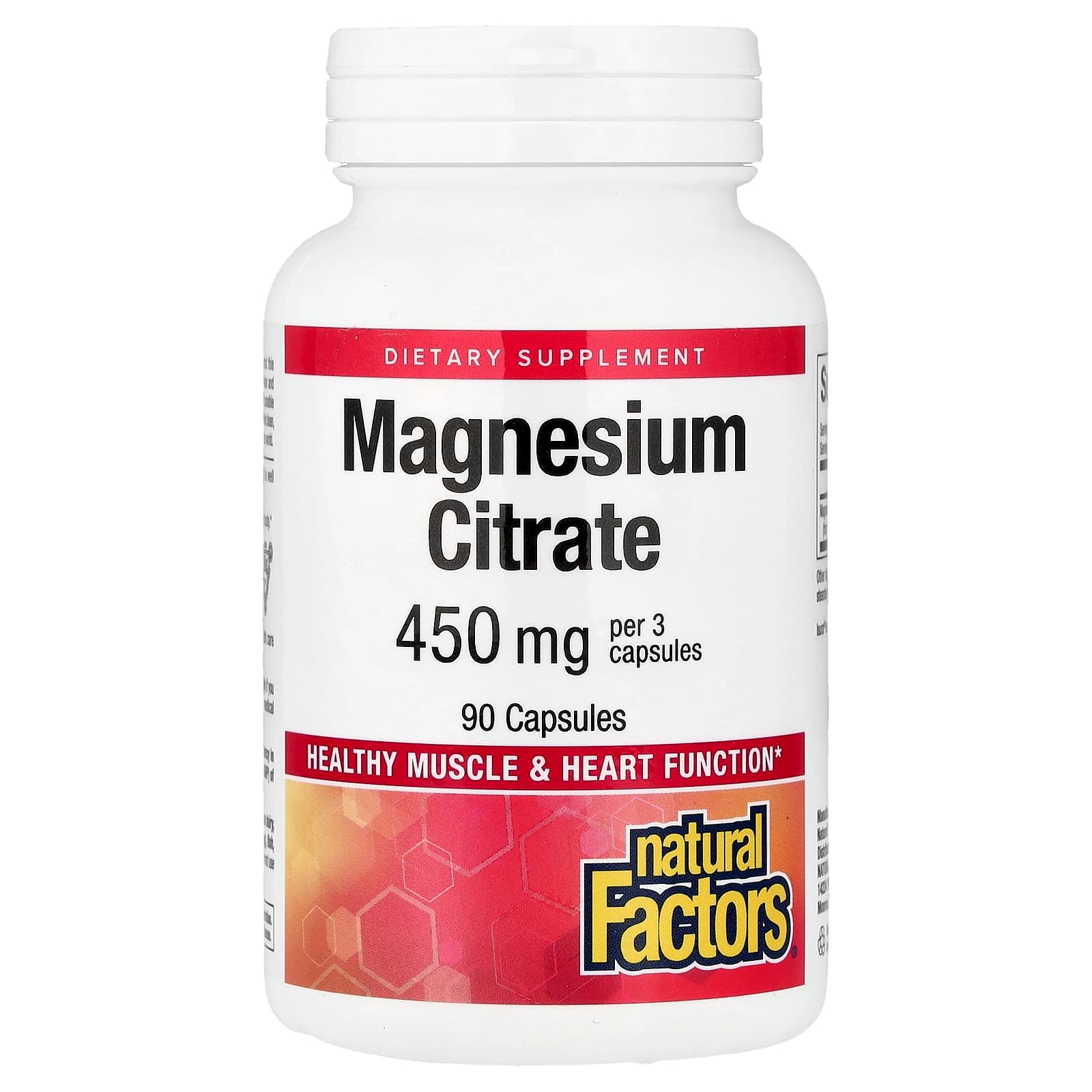 Natural Factors Magnesium Citrate – 90 gélules de Natural Factors