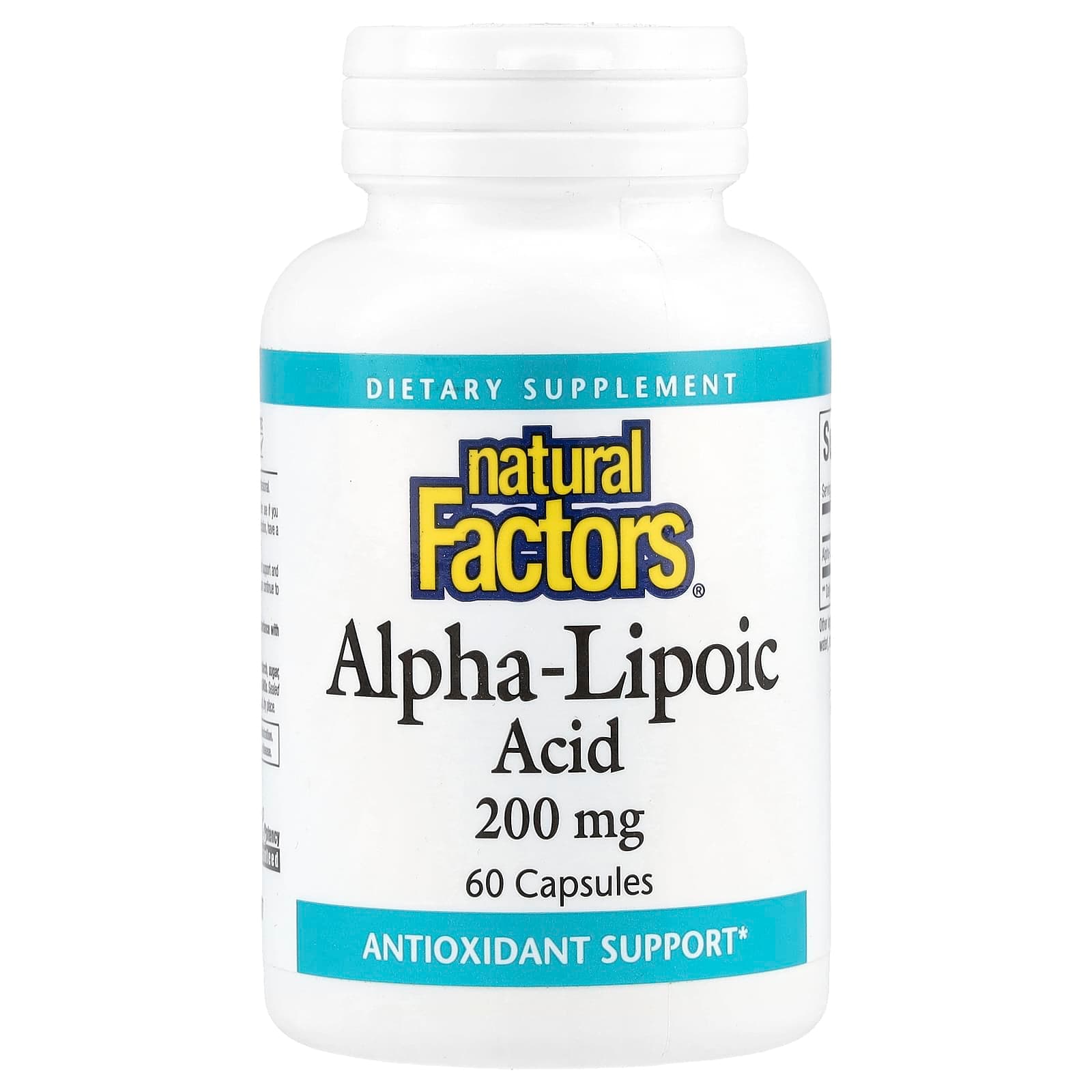 Natural Factors Alpha-Lipoic Acid – 60 gélules de Natural Factors