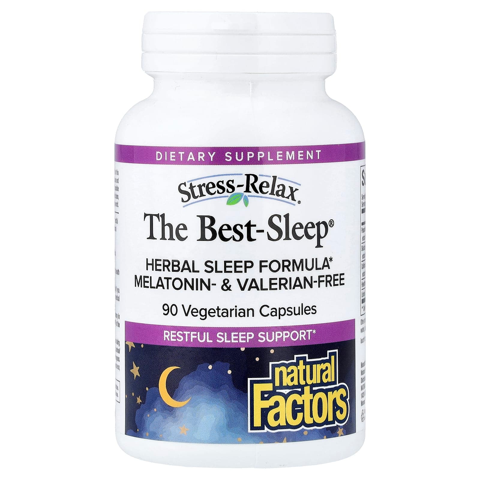 Natural Factors Stress-Relax, The Best-Sleep – 90 gélules végétales de Natural Factors