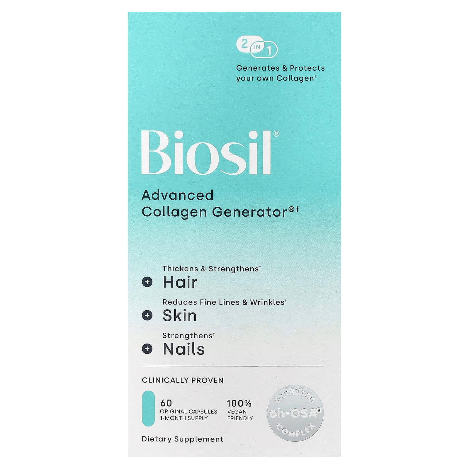 Biosil Advanced Collagen Generator, 60 Original Capsules de Biosil
