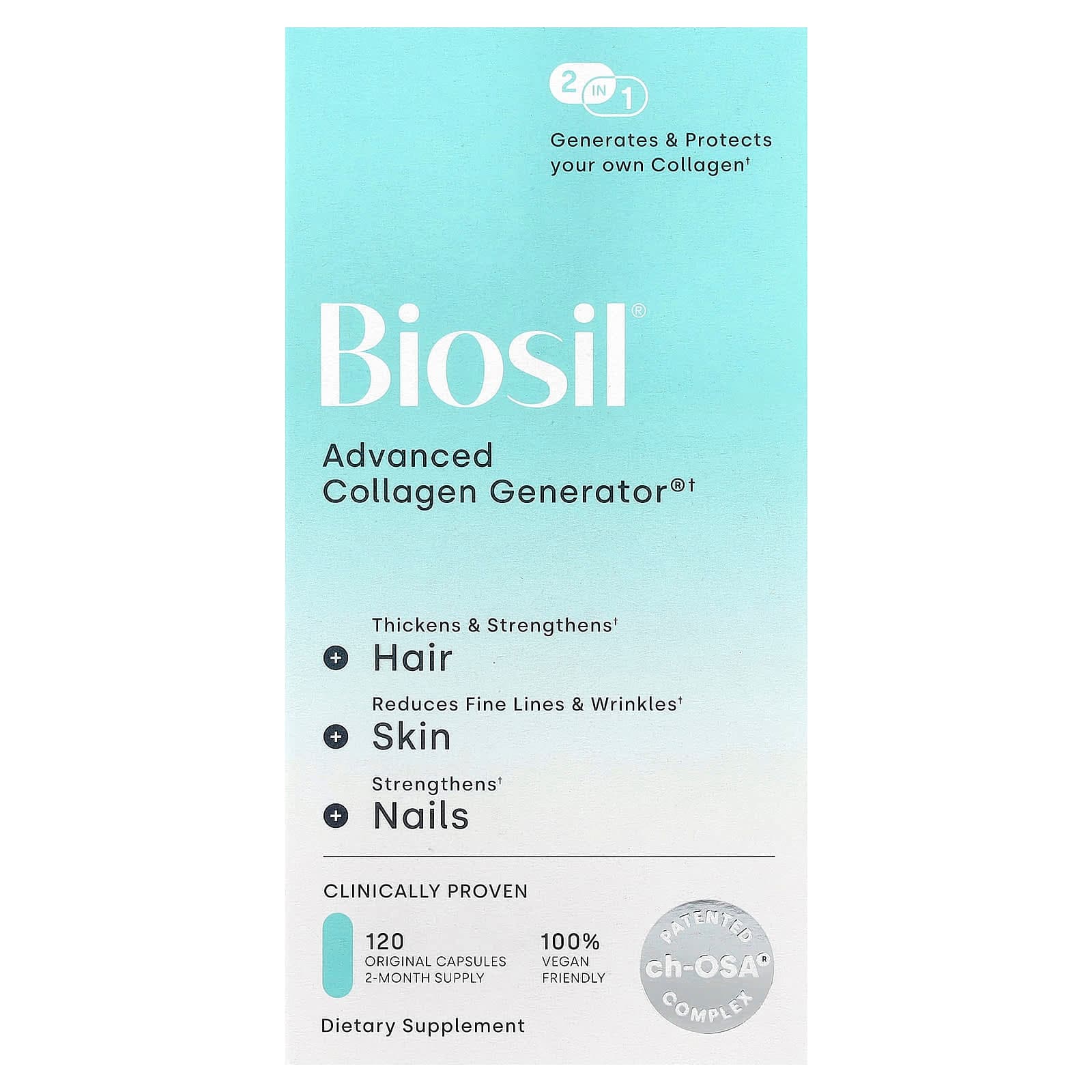 Biosil Advanced Collagen Generator, 120 Original Capsules de Biosil