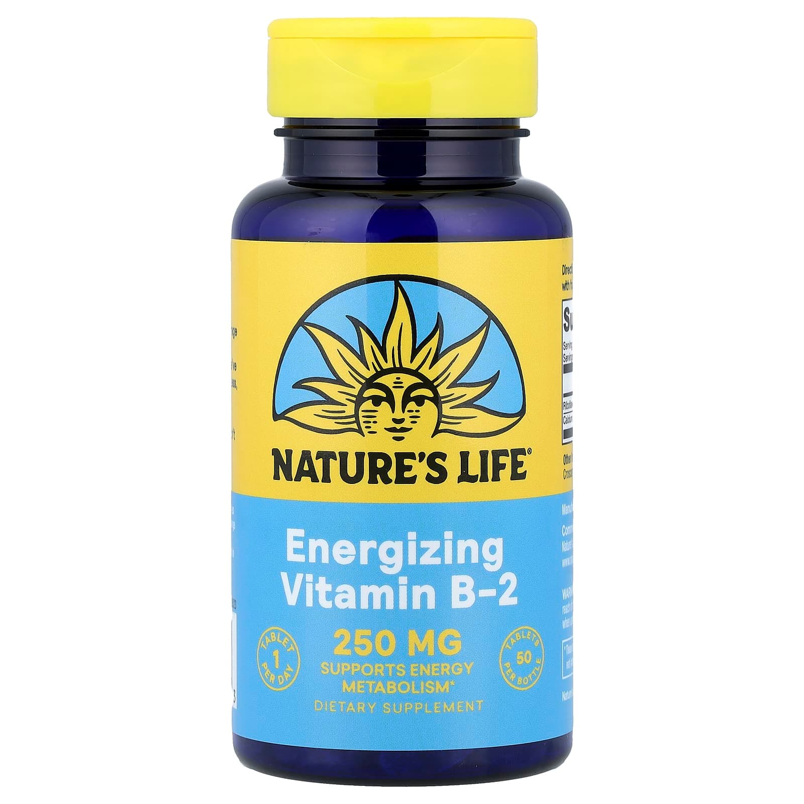 Nature's Life Energizing Vitamin B-2 – 50 comprimés de Nature's Life
