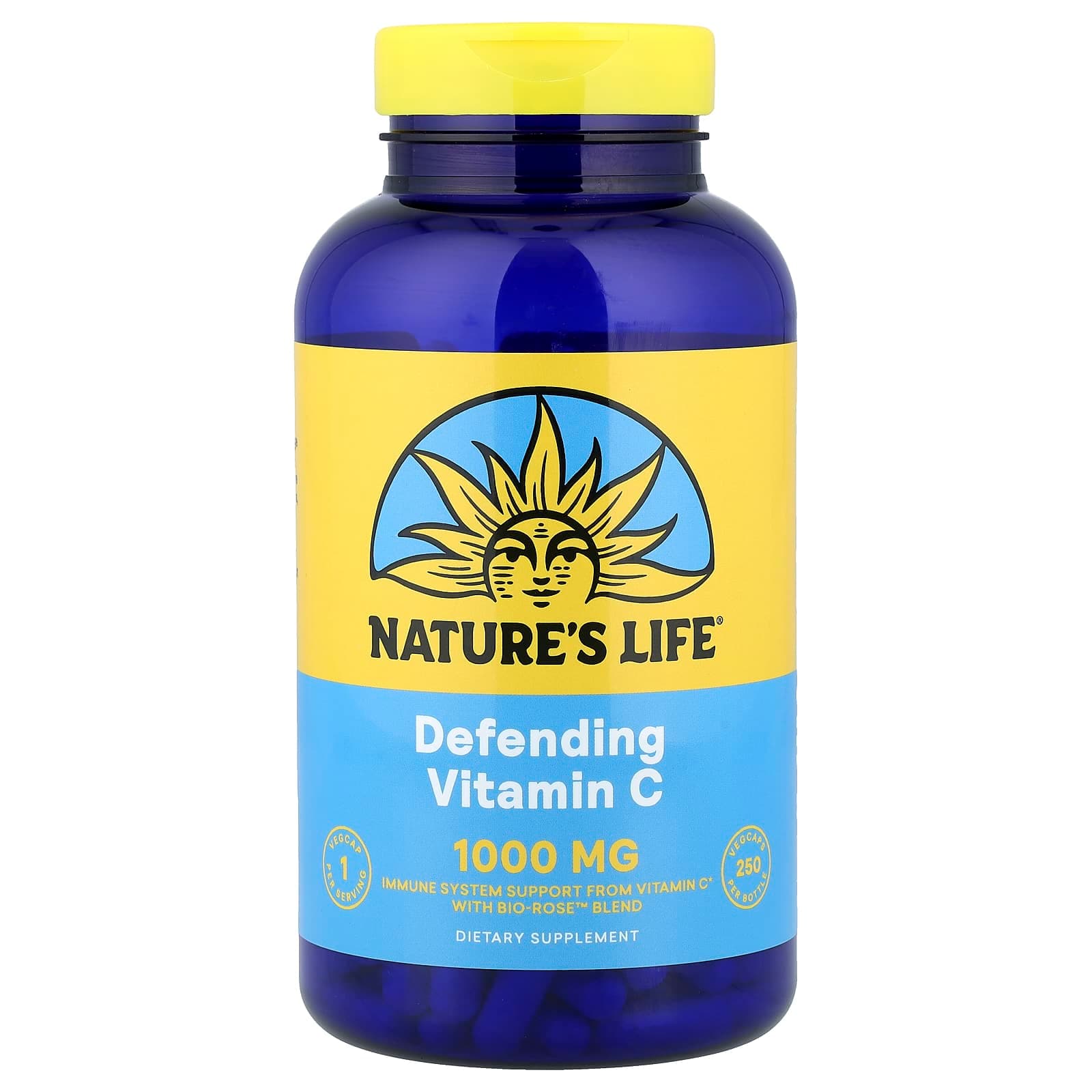 Nature's Life Defending Vitamin C with Bio-Rose Blend, 250 VegCaps de Nature's Life