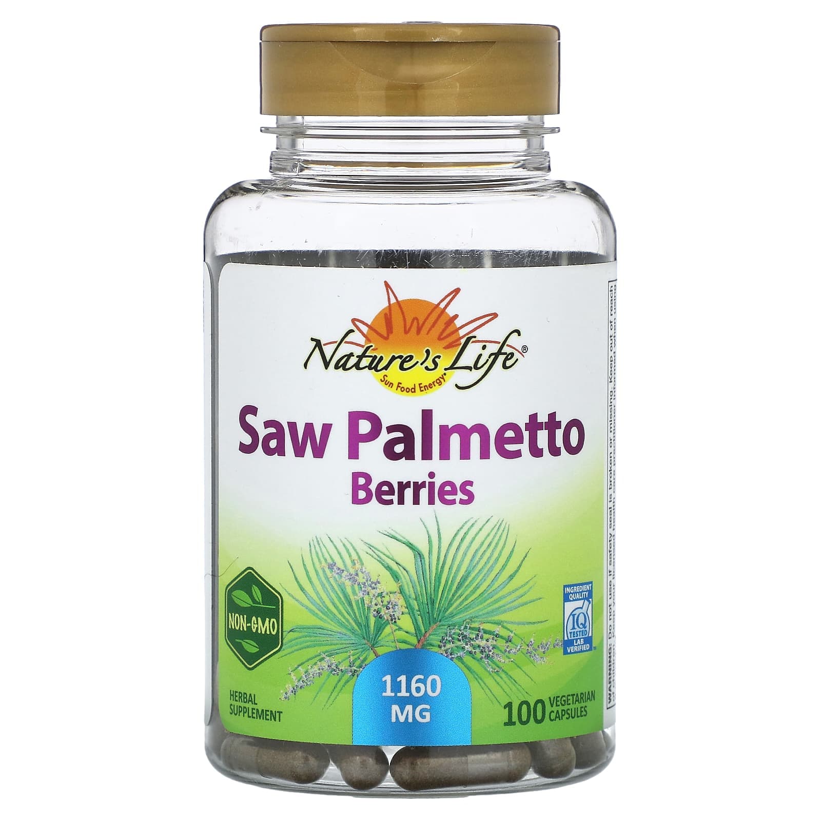 Nature's Life Saw Palmetto Berries – Saw Palmetto Berries – 100 gélules végétales de Nature's Life