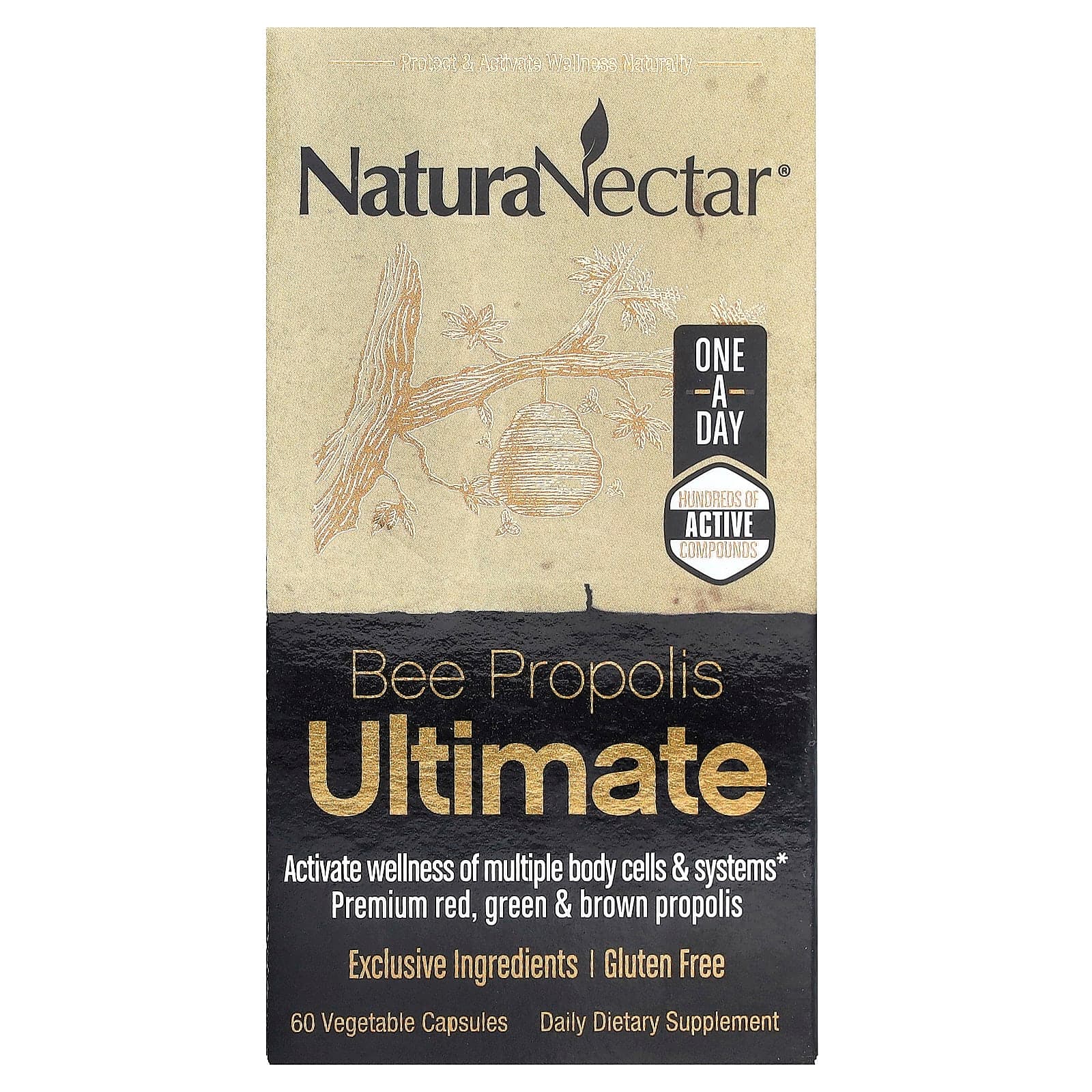 NaturaNectar Bee Propolis Ultimate, 60 Vegetable Capsules de NaturaNectar