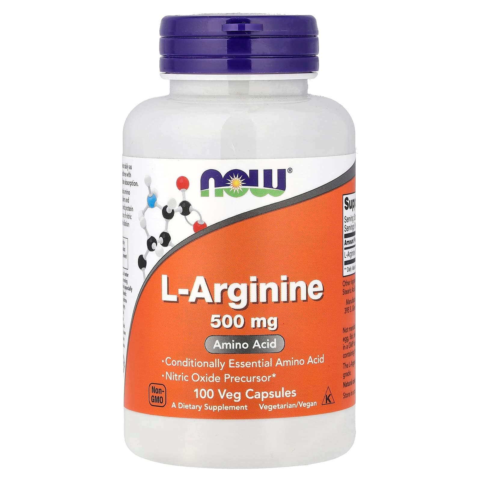 NOW Foods L-Arginine – 100 gélules végétales de NOW Foods