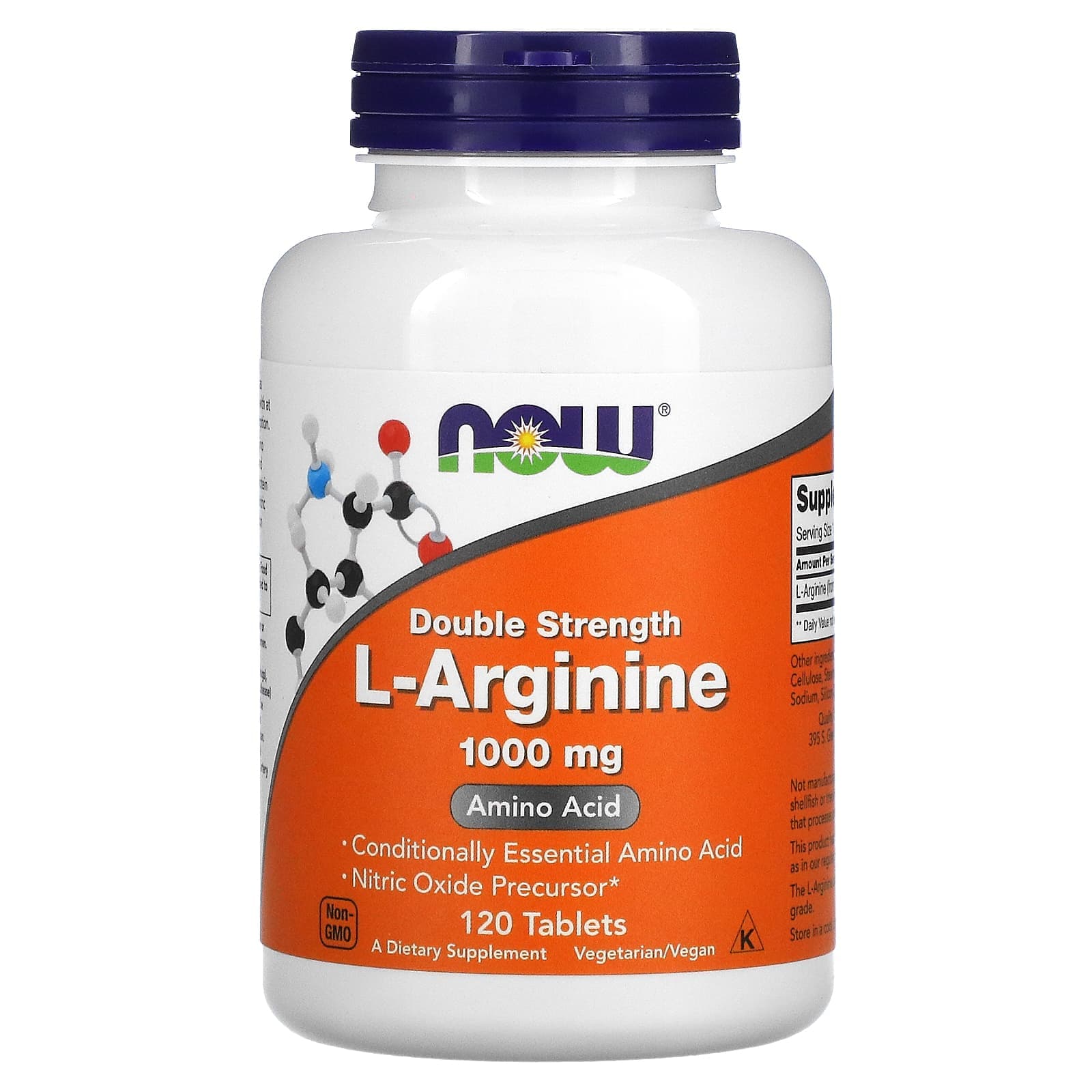 NOW Foods L-Arginine – 120 comprimés de NOW Foods
