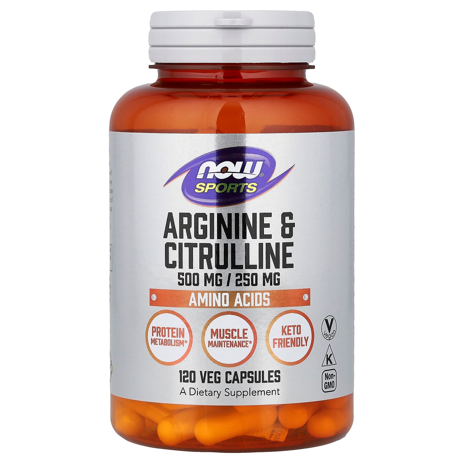 NOW Foods Sports, Arginine & Citrulline – 120 gélules végétales de NOW Foods