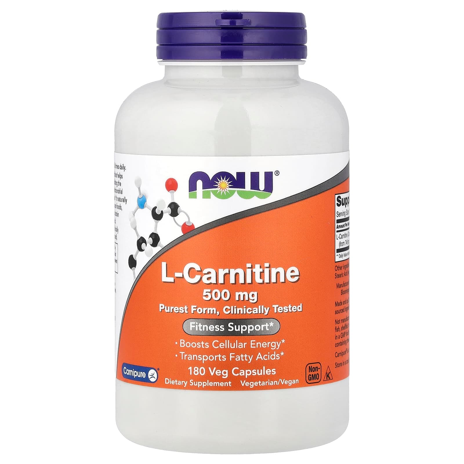 NOW Foods L-Carnitine – 180 gélules végétales de NOW Foods