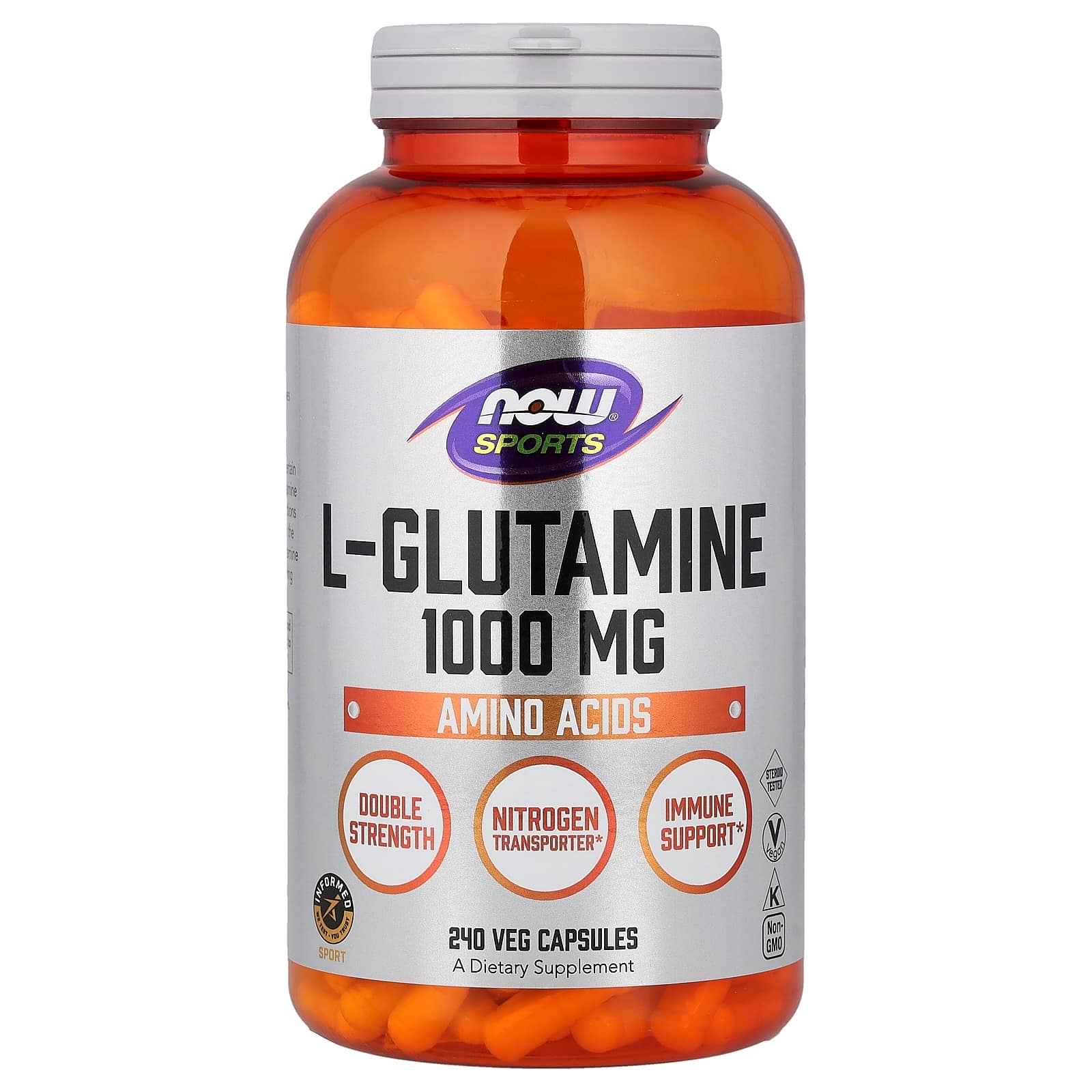 NOW Foods Sports, L-Glutamine – 240 gélules végétales de NOW Foods