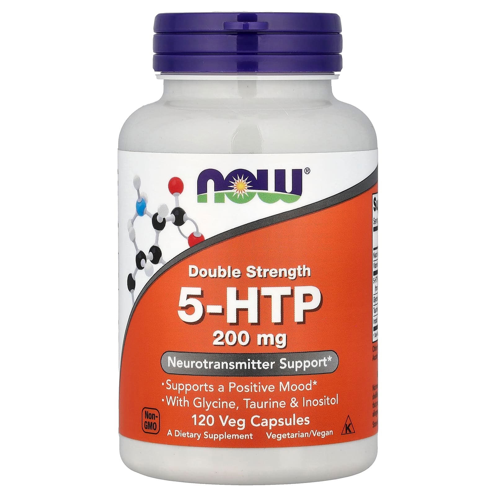 NOW Foods 5-HTP With Glycine, Taurine & Inositol – 120 gélules végétales de NOW Foods