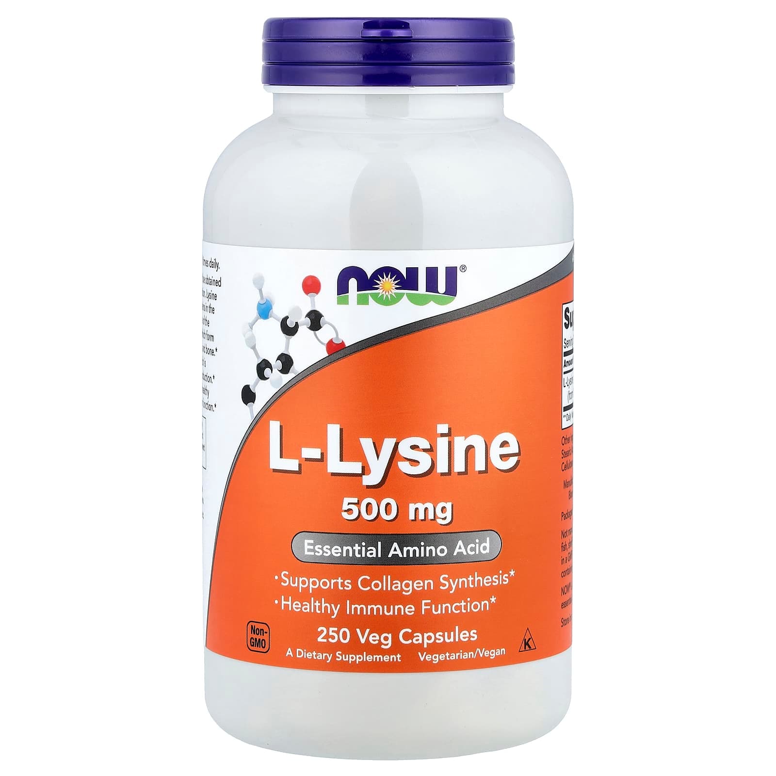 NOW Foods L-Lysine – 250 gélules végétales de NOW Foods