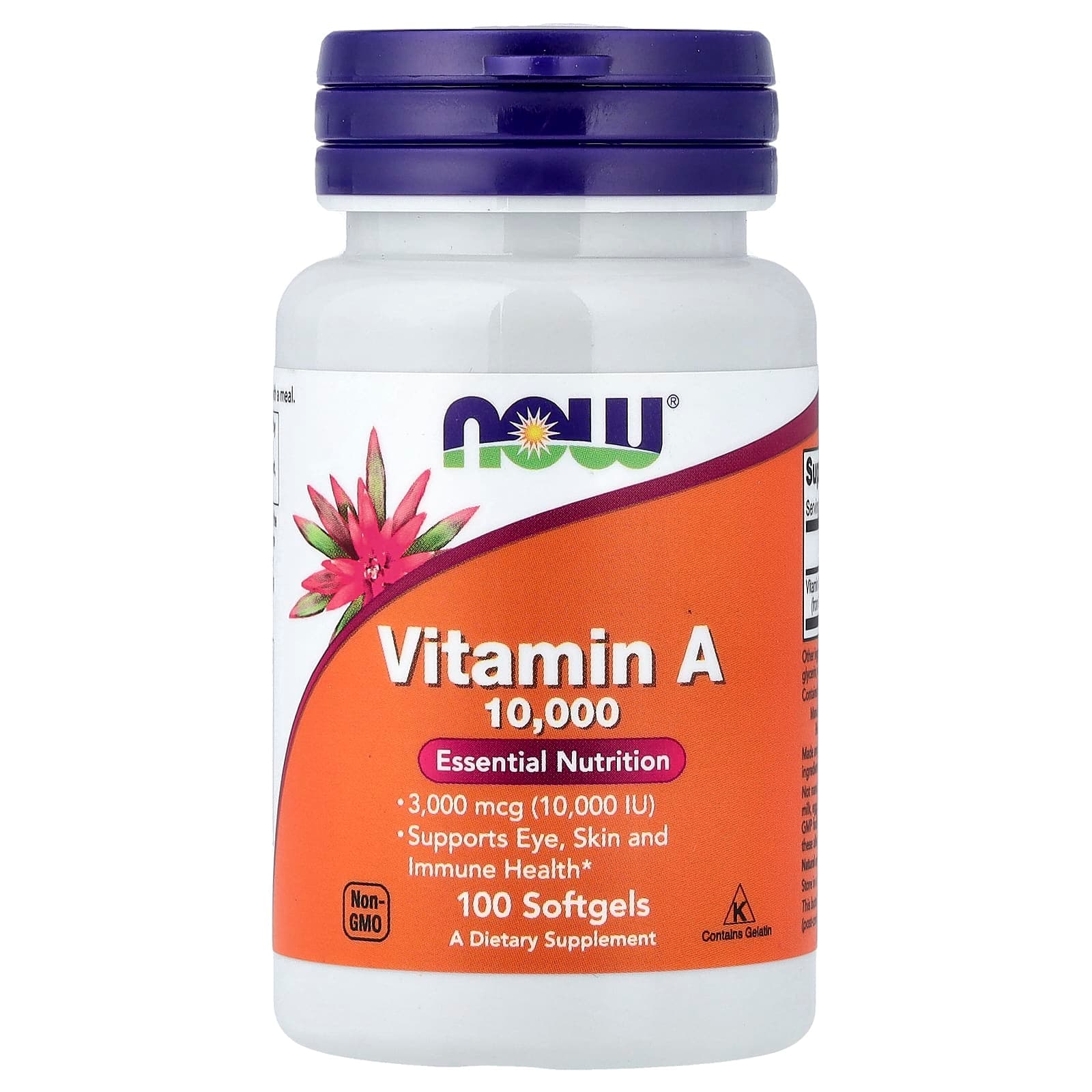 NOW Foods Vitamin A – 100 capsules molles de NOW Foods