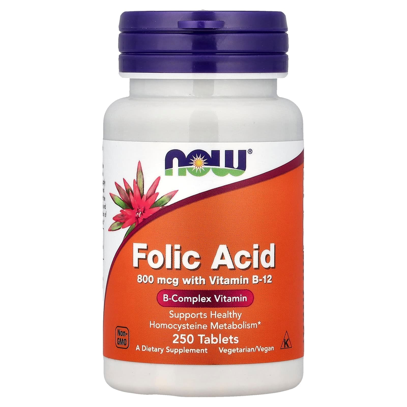 NOW Foods Folic Acid – 250 comprimés de NOW Foods
