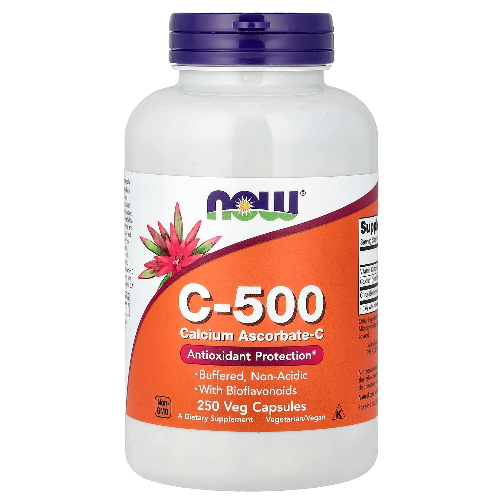 NOW Foods C-500, Calcium Ascorbate-C – 250 gélules végétales de NOW Foods