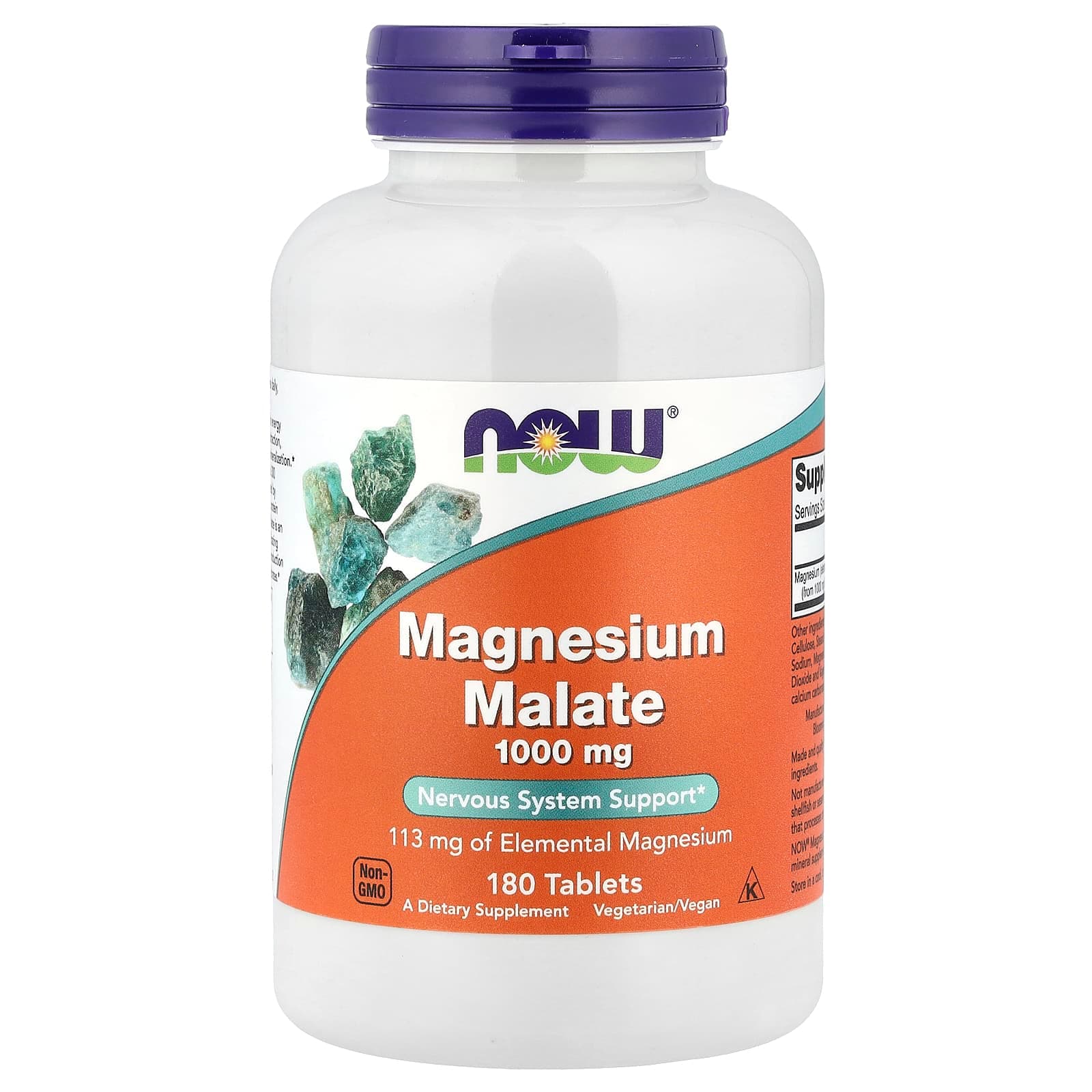 NOW Foods Magnesium Malate – 180 comprimés de NOW Foods