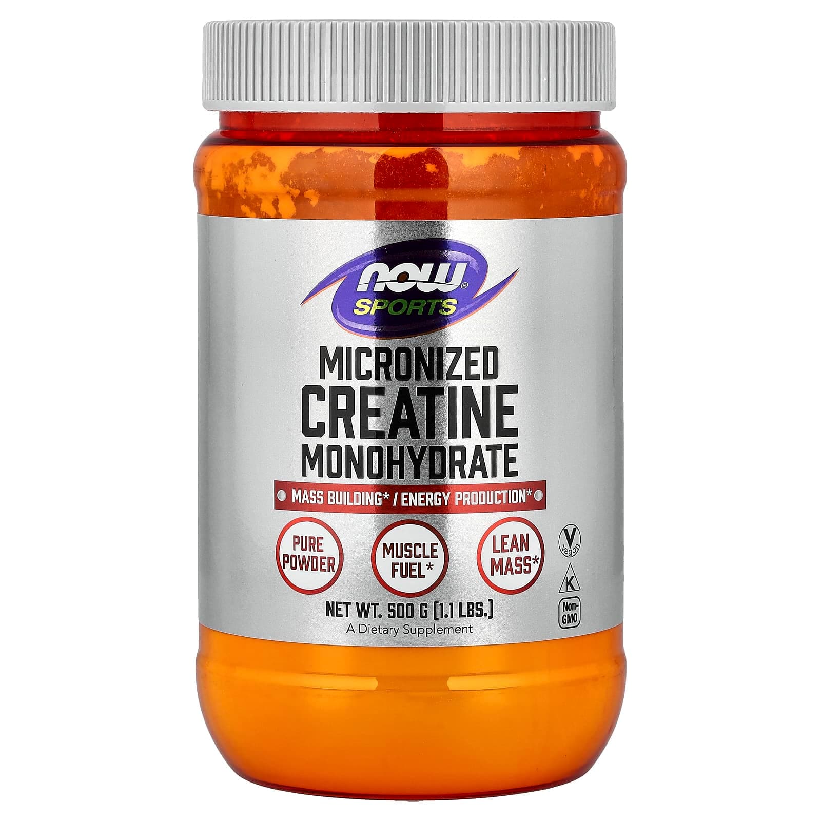 NOW Foods Sports, Micronized Creatine Monohydrate – 500 g de NOW Foods