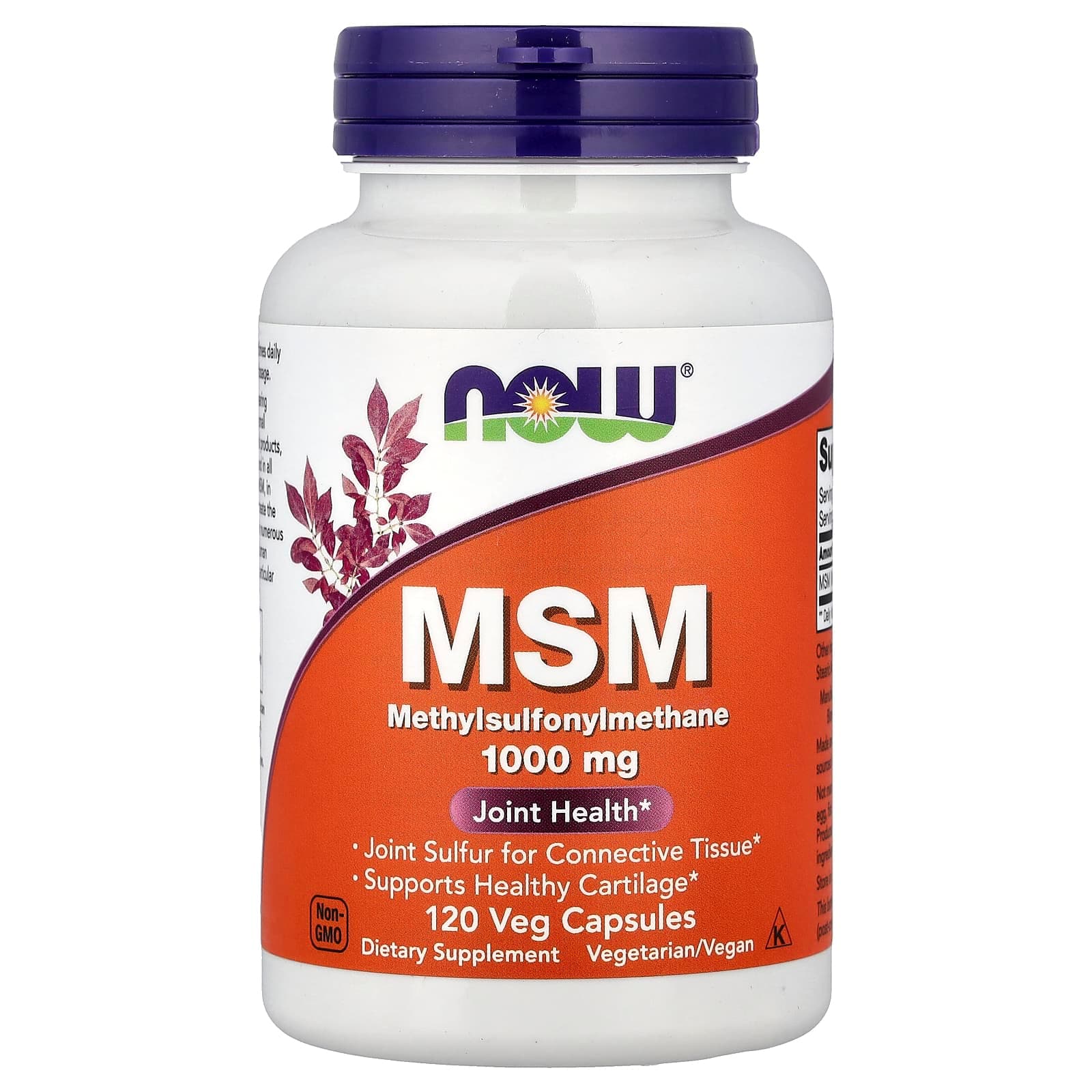 NOW Foods MSM, Methylsulfonylmethane – 120 gélules végétales de NOW Foods