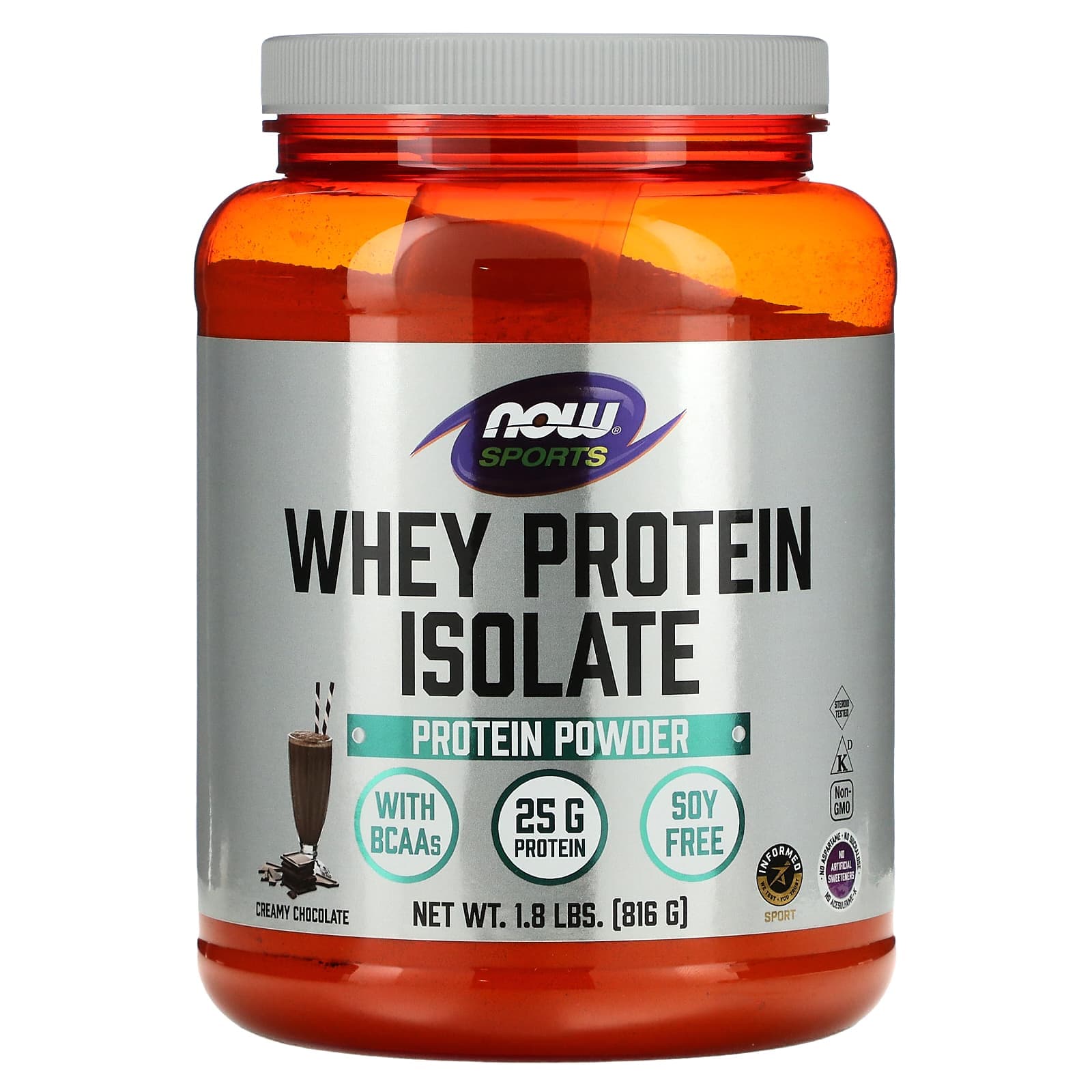 NOW Foods Sports, Whey Protein Isolate – Creamy Chocolate – 816 g de NOW Foods