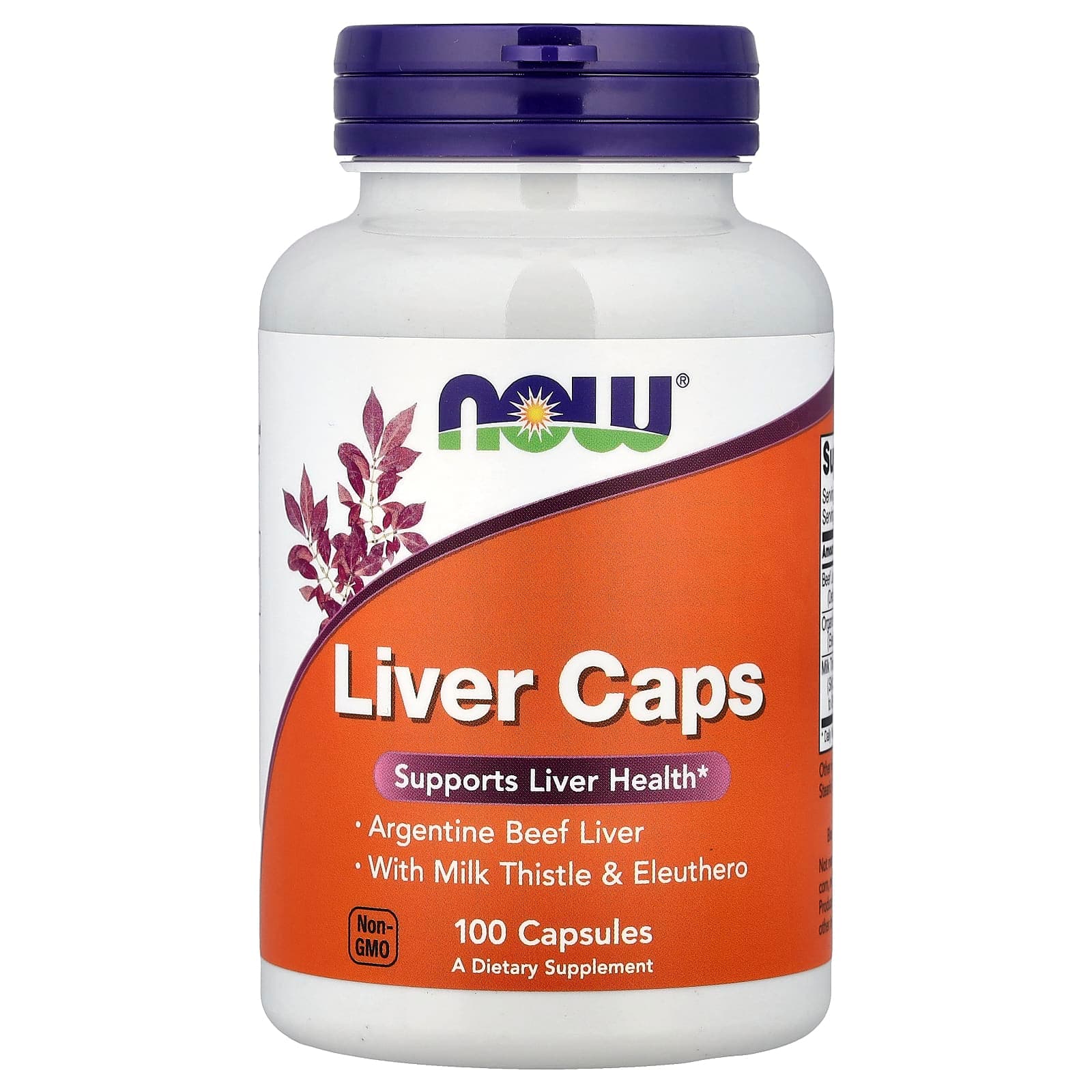 NOW Foods Liver Caps With Milk Thistle & Eleuthero – 100 gélules de NOW Foods