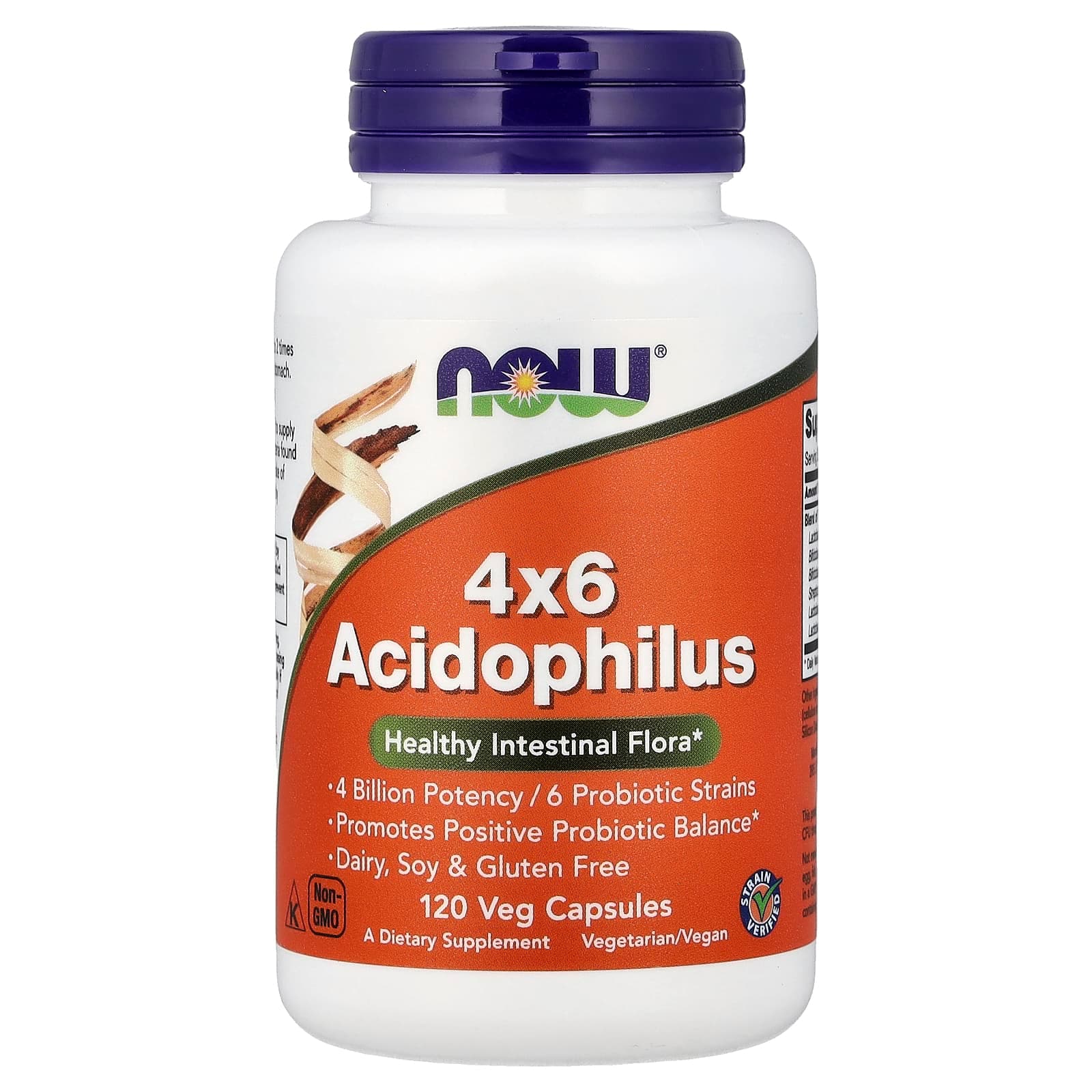 NOW Foods 4x6 Acidophilus – 120 gélules végétales de NOW Foods