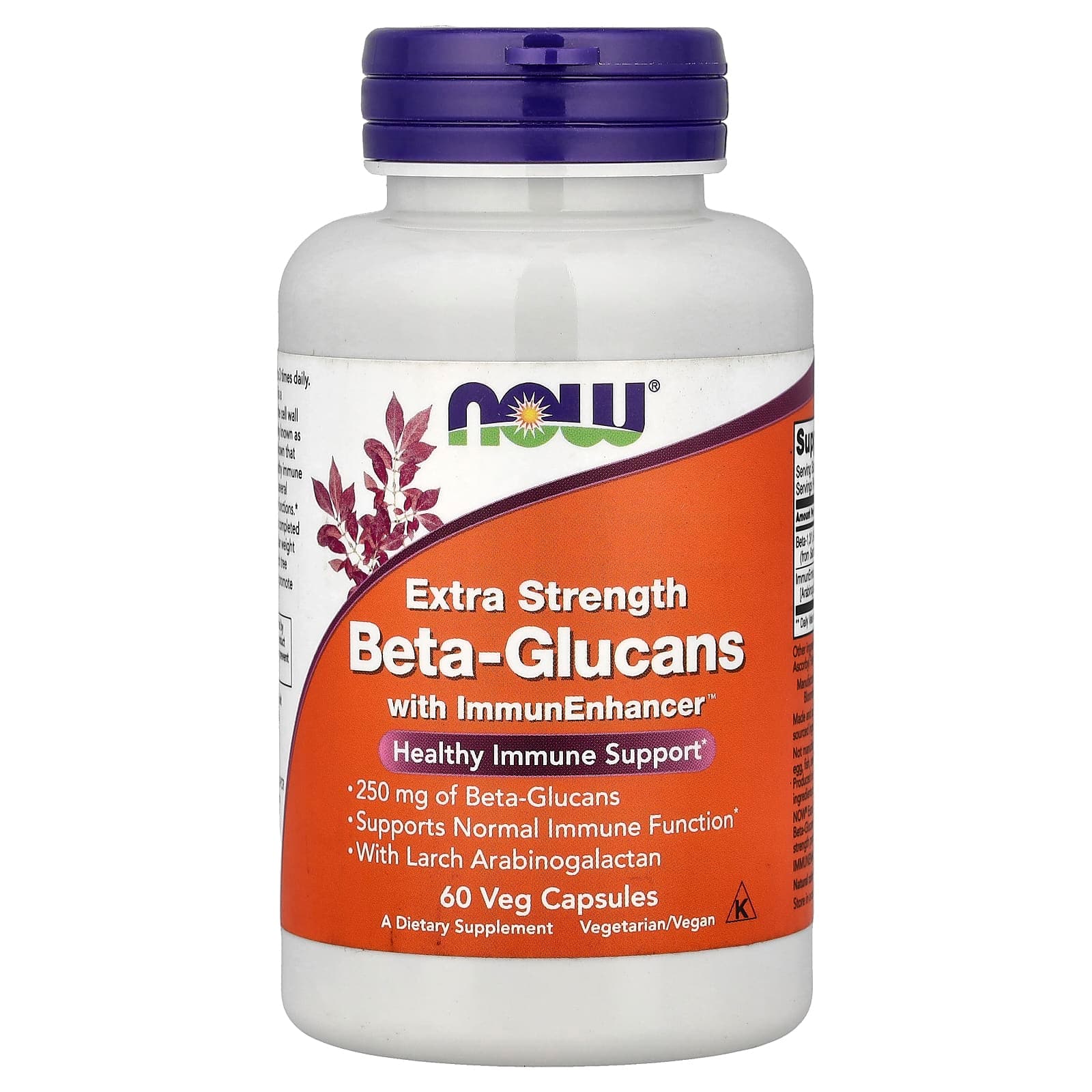 NOW Foods Beta-Glucans With ImmunEnhancer – 60 gélules végétales de NOW Foods