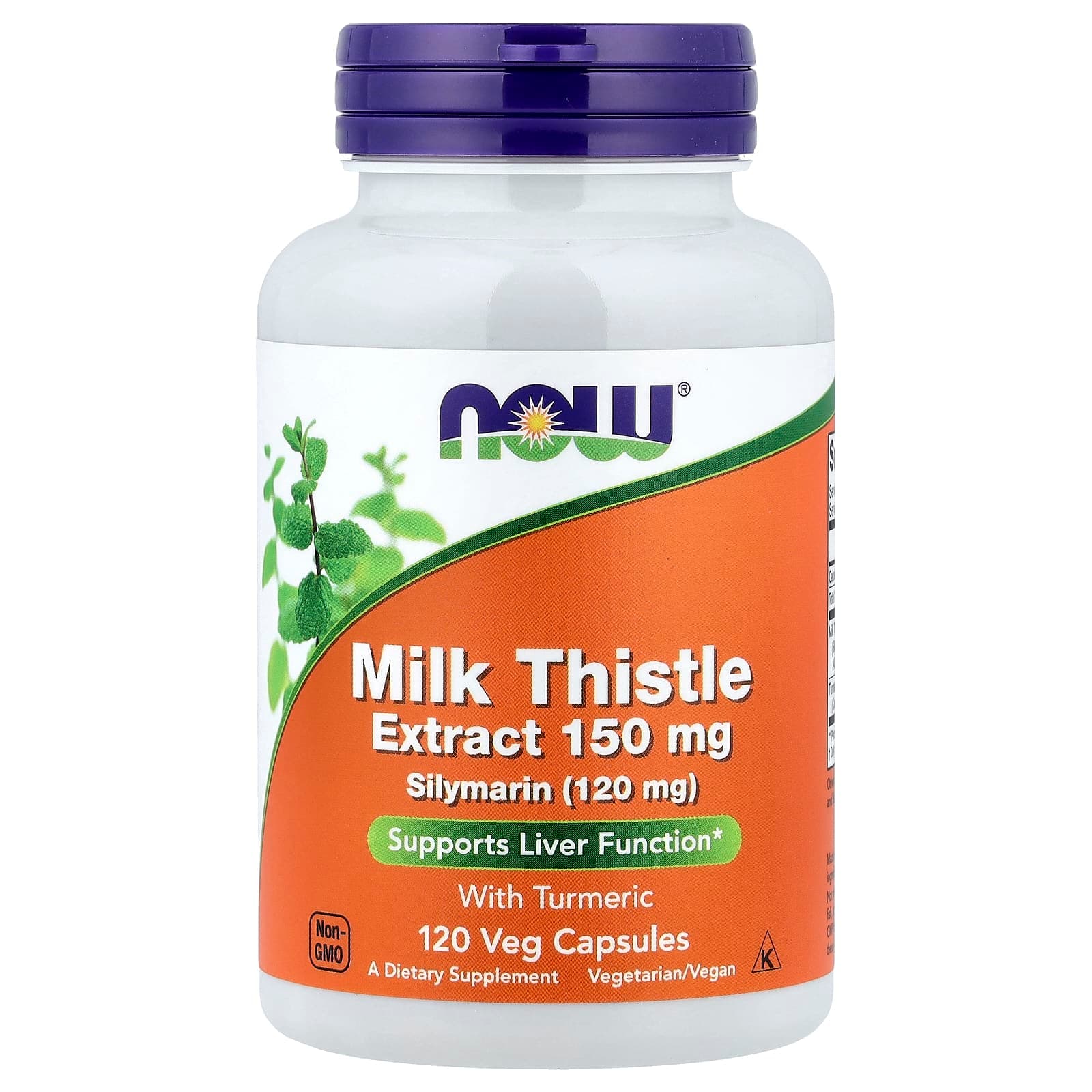 NOW Foods Milk Thistle Extract with Turmeric – 120 gélules végétales de NOW Foods
