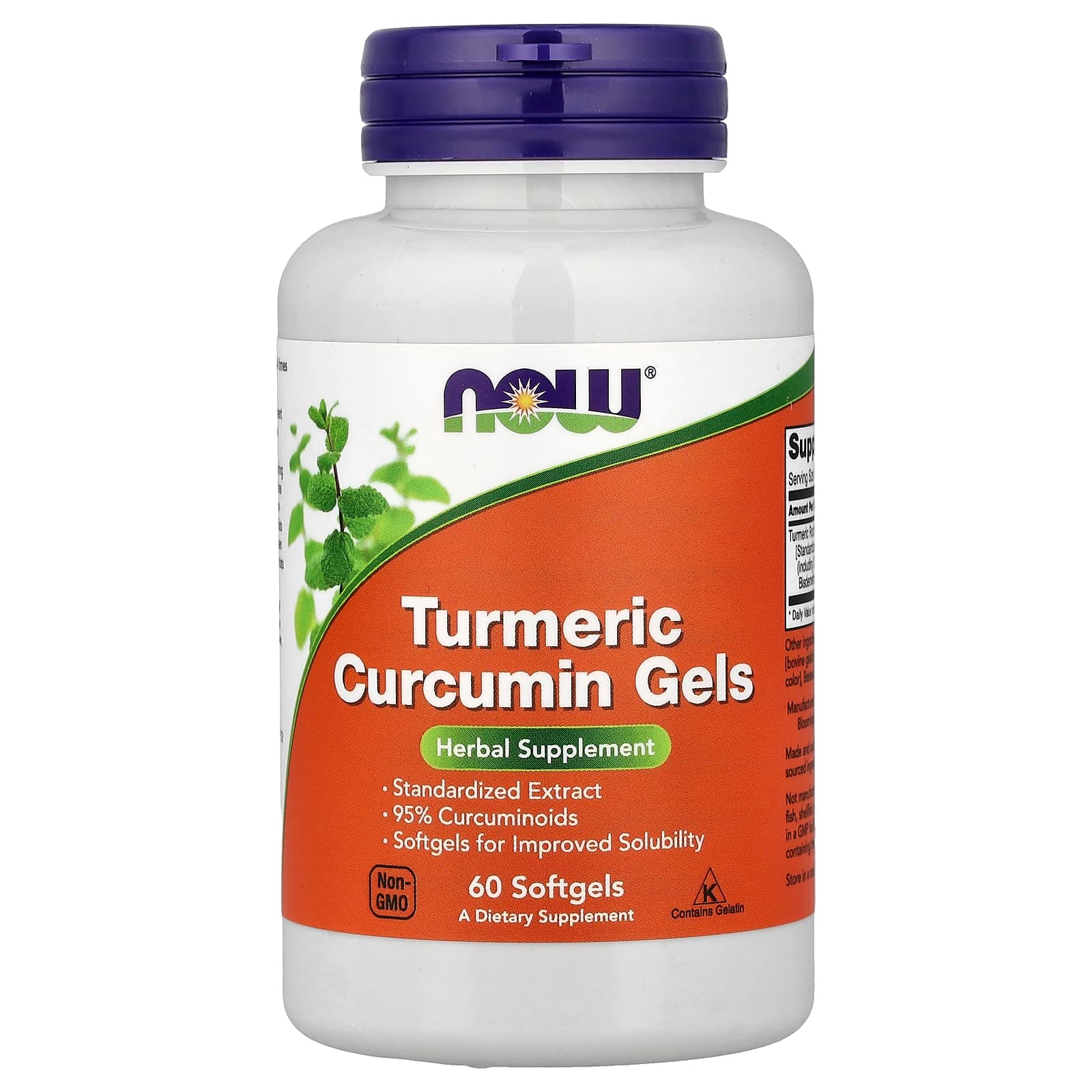 NOW Foods Turmeric Curcumin Gels – 60 capsules molles de NOW Foods