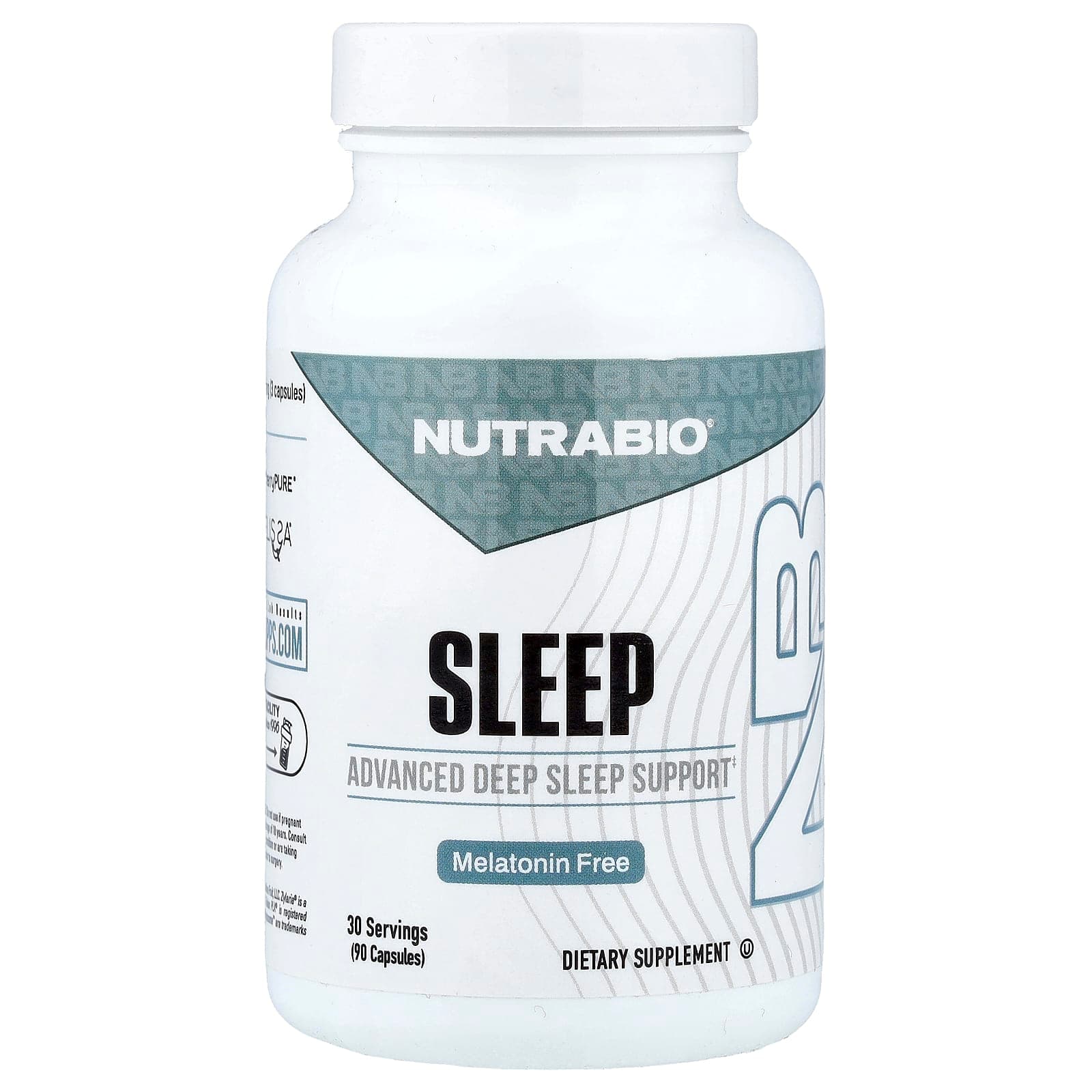 NutraBio Sleep, Melatonin Free – 90 gélules de NutraBio