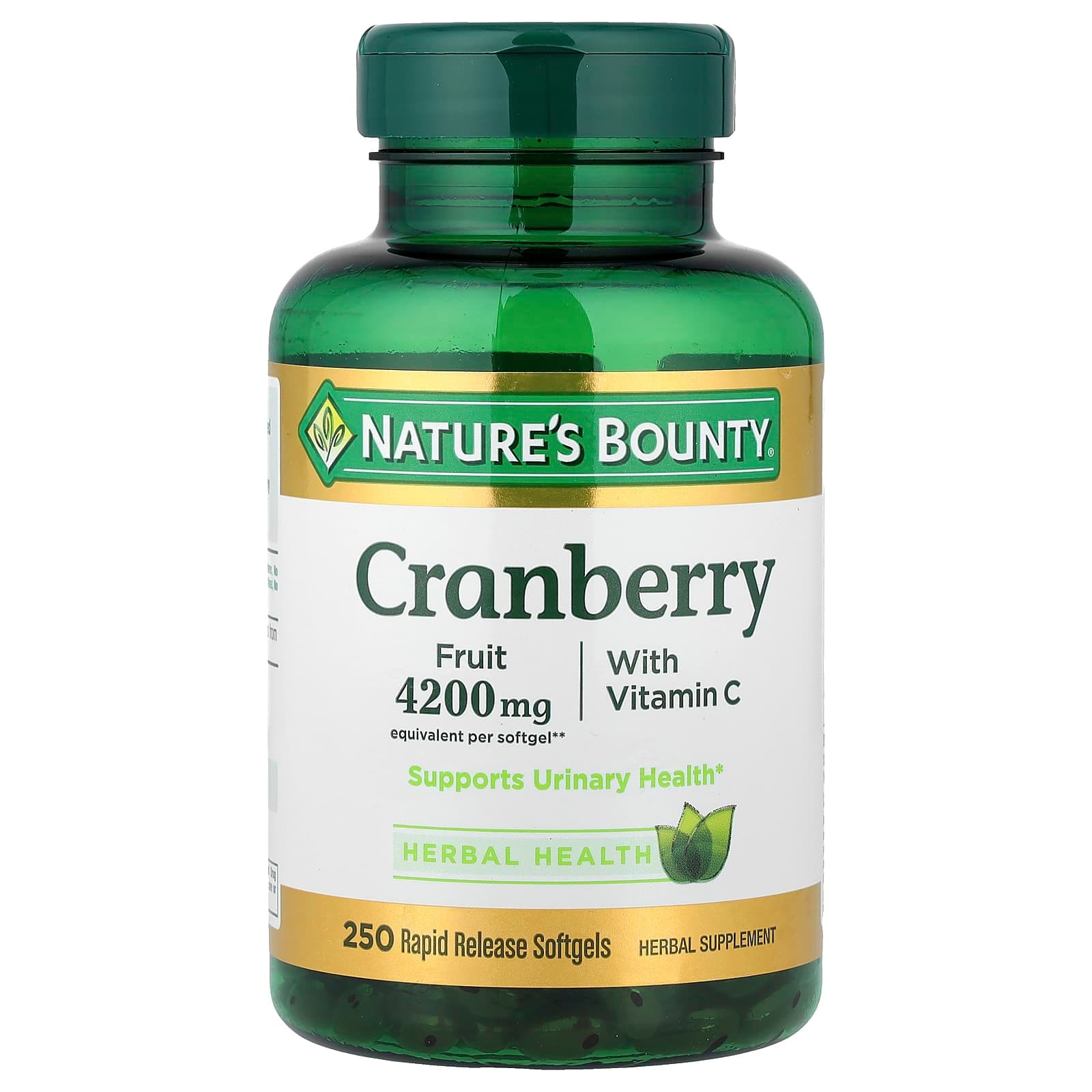 Nature's Bounty Cranberry with Vitamin C, 250 Rapid Release Softgels – Cranberry with Vitamin C de Nature's Bounty