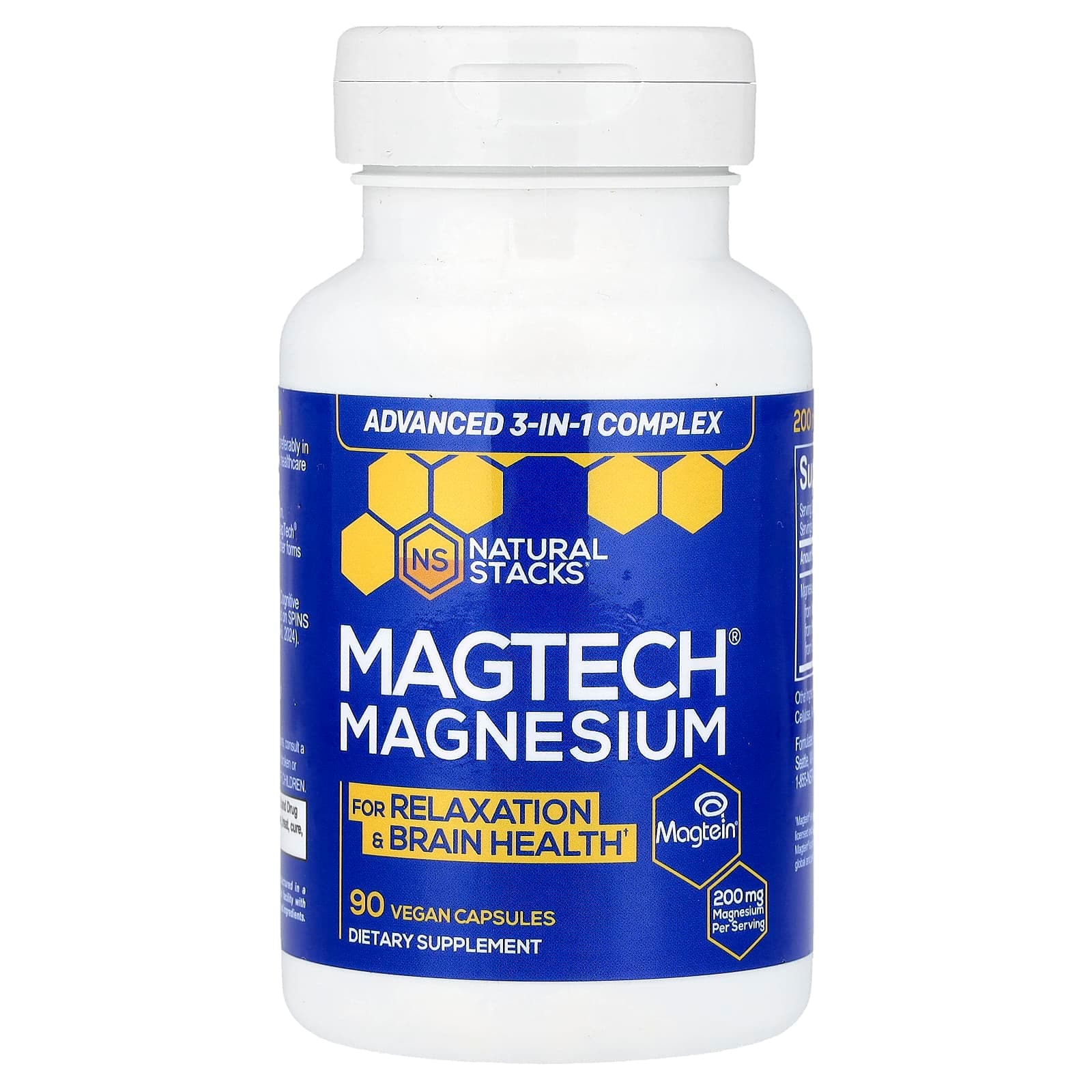 Natural Stacks MagTech, Magnesium – 90 gélules véganes de Natural Stacks