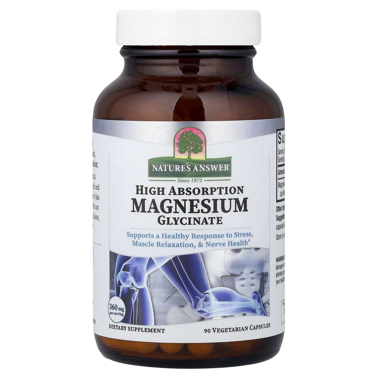 Nature's Answer Magnesium Glycinate, High Absorption – 90 gélules végétales de Nature's Answer