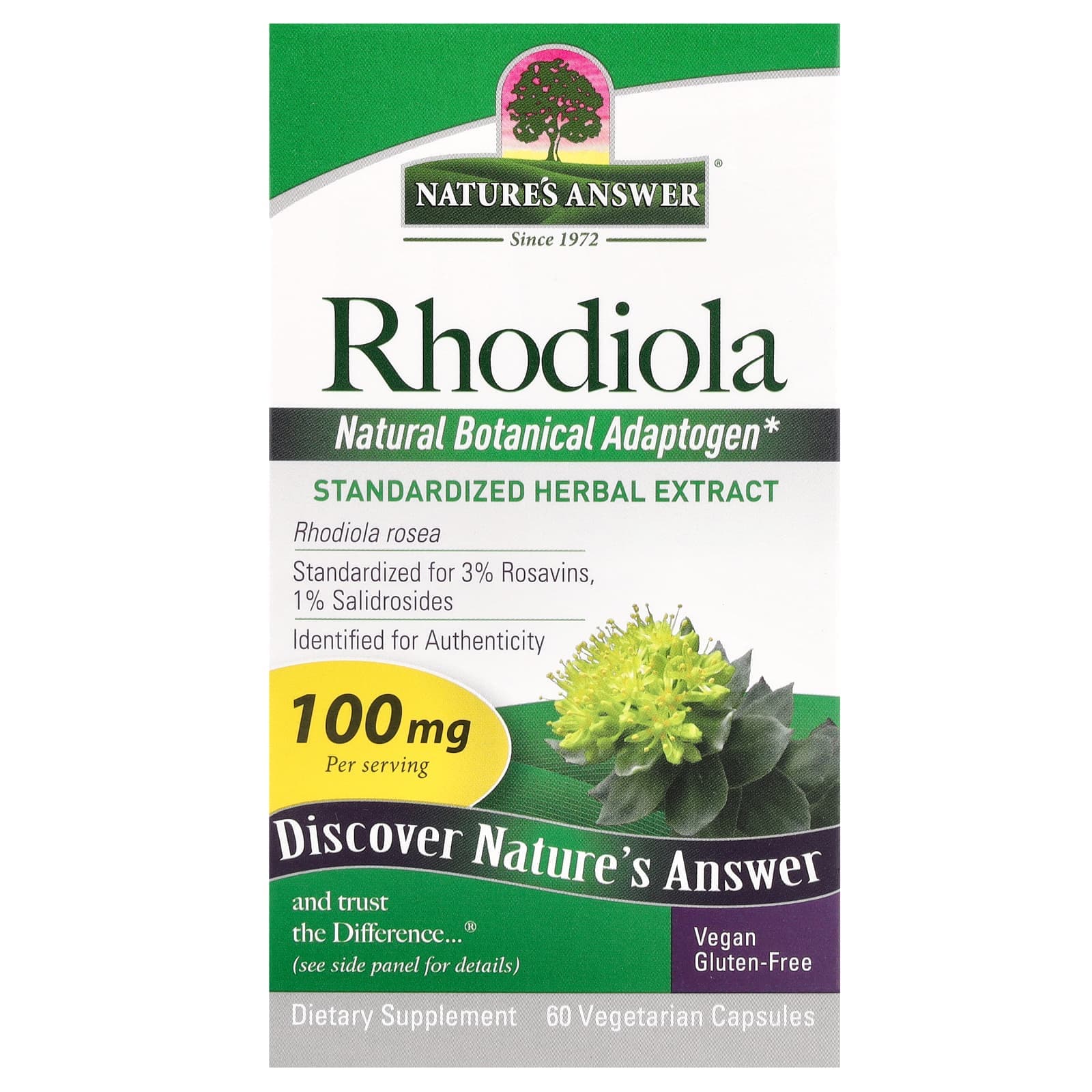 Nature's Answer Rhodiola – 60 gélules végétales de Nature's Answer