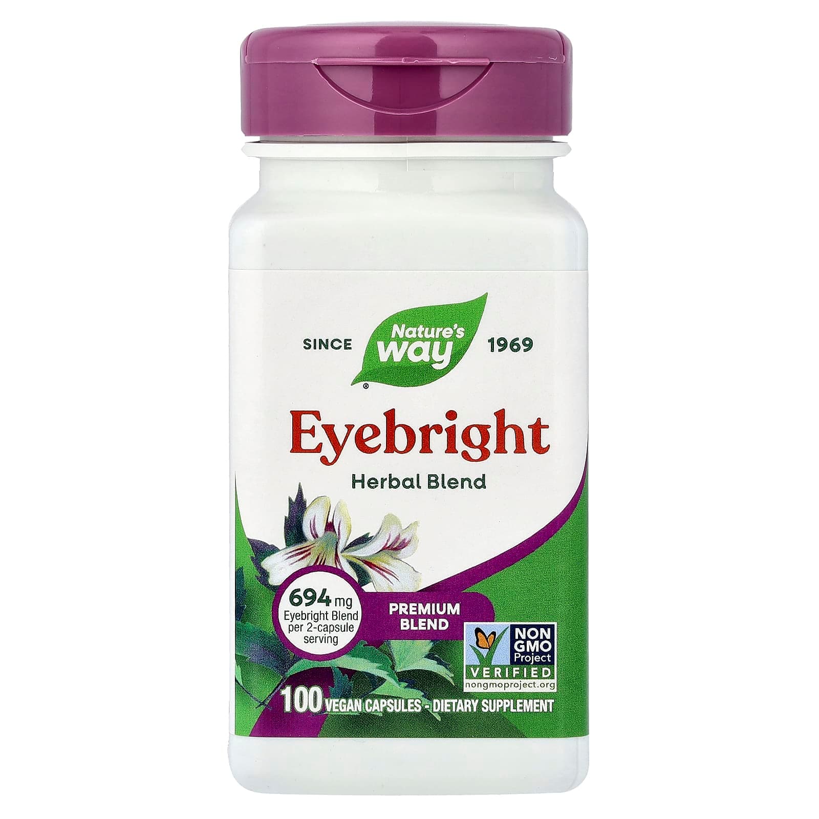 Nature's Way Eyebright, Herbal Blend – 100 gélules véganes de Nature's Way