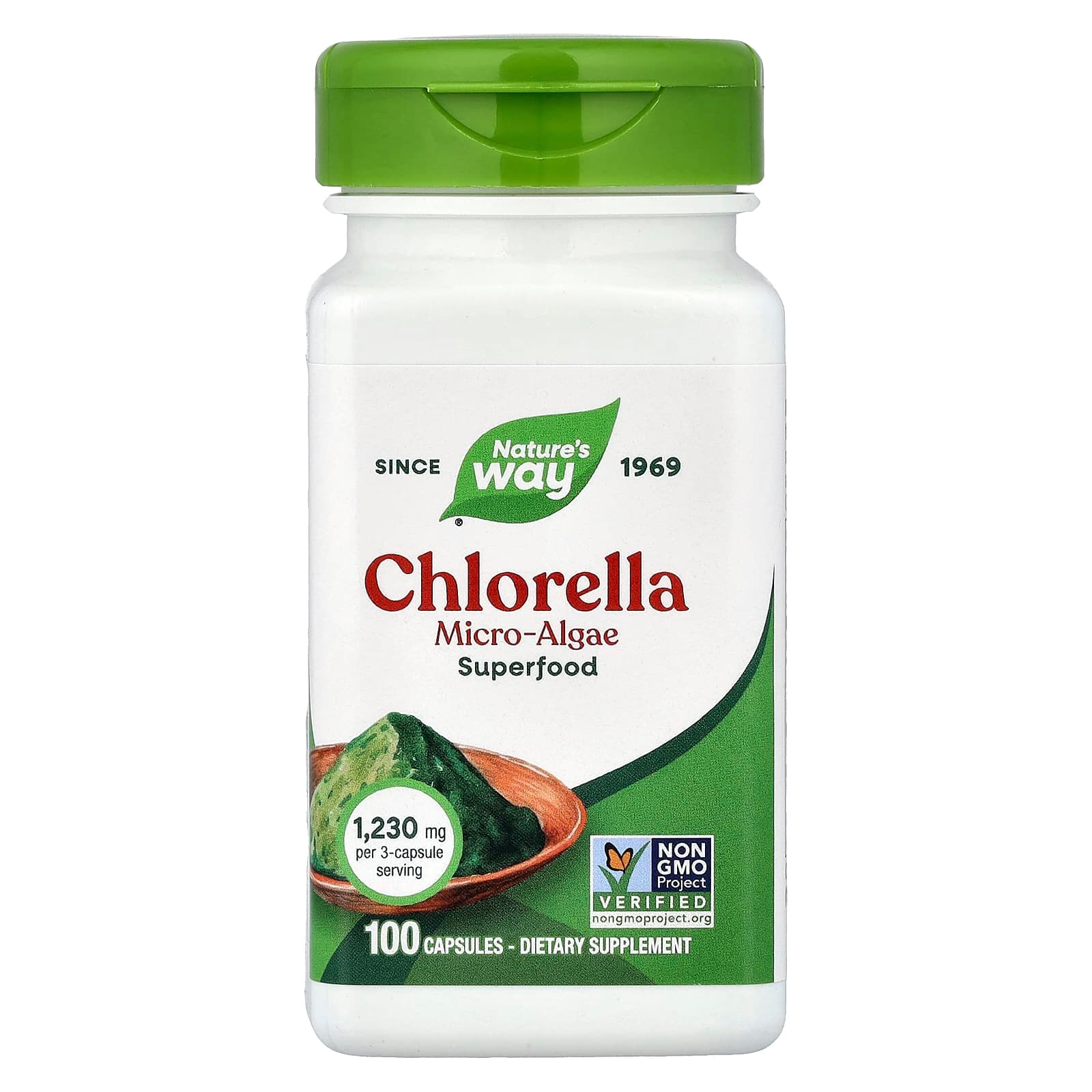 Nature's Way Chlorella Micro-Algae – 100 gélules de Nature's Way