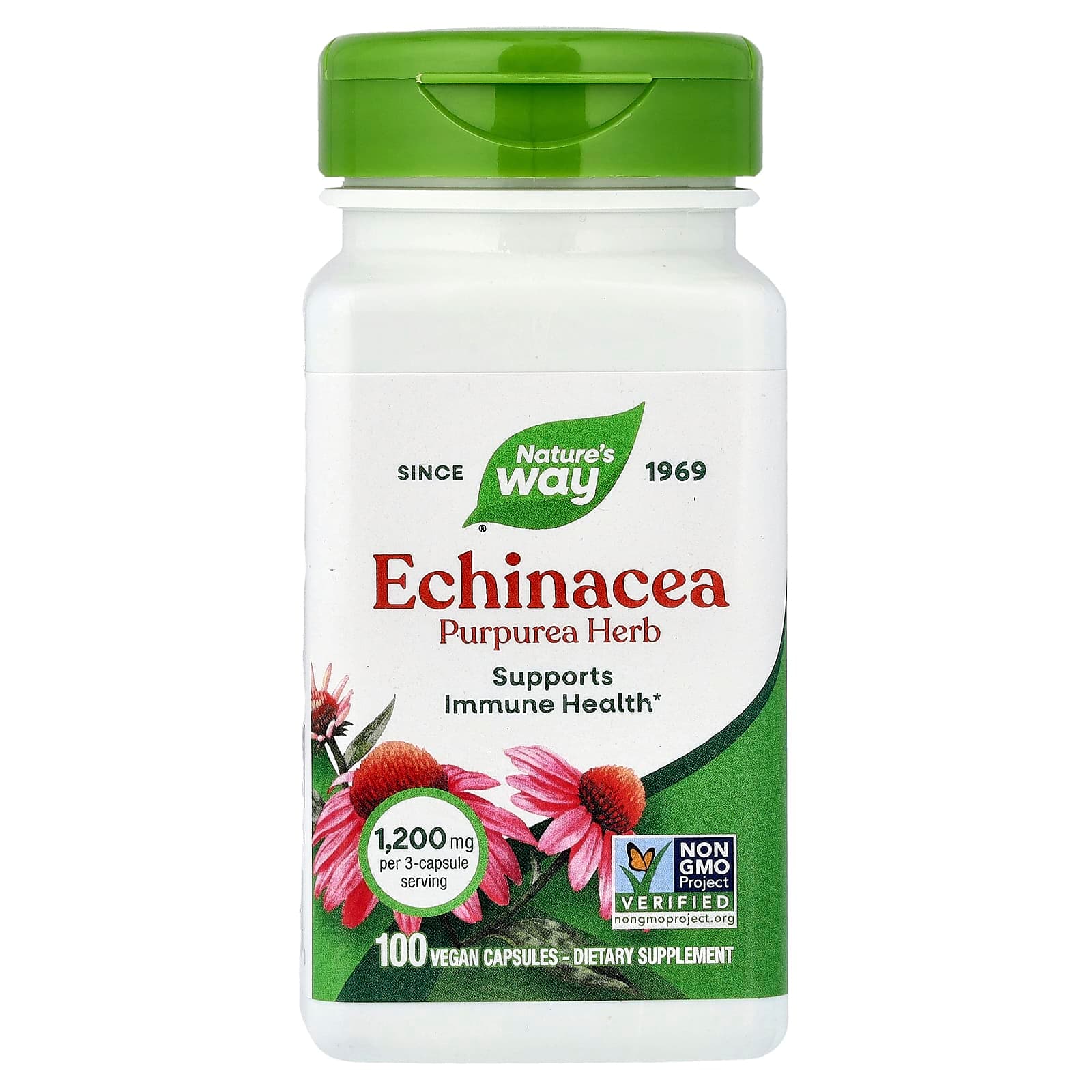 Nature's Way Echinacea, Purpurea Herb – 100 gélules véganes de Nature's Way
