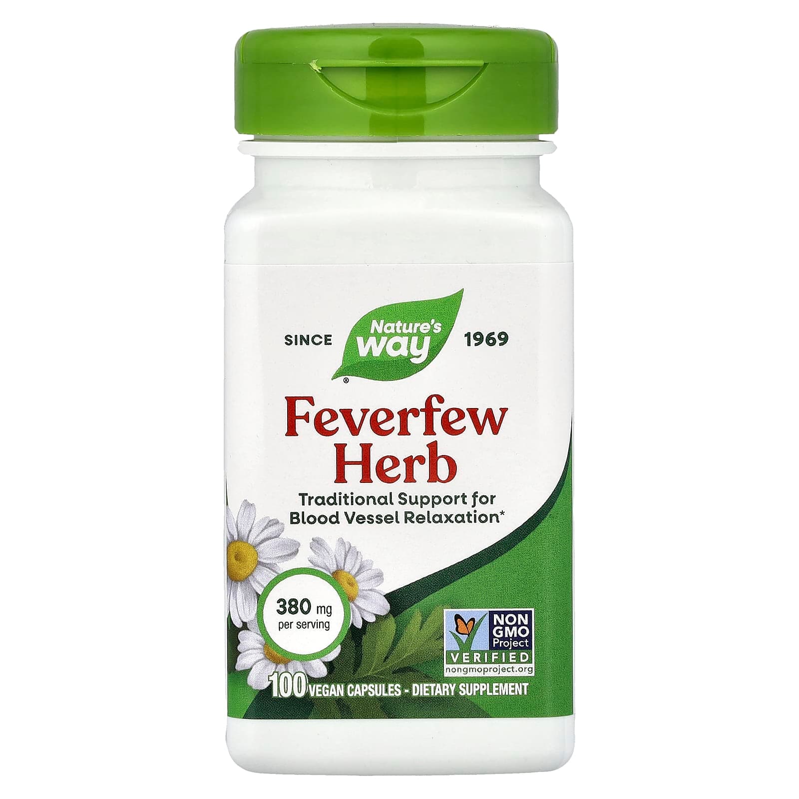 Nature's Way Feverfew Herb – 100 gélules véganes de Nature's Way