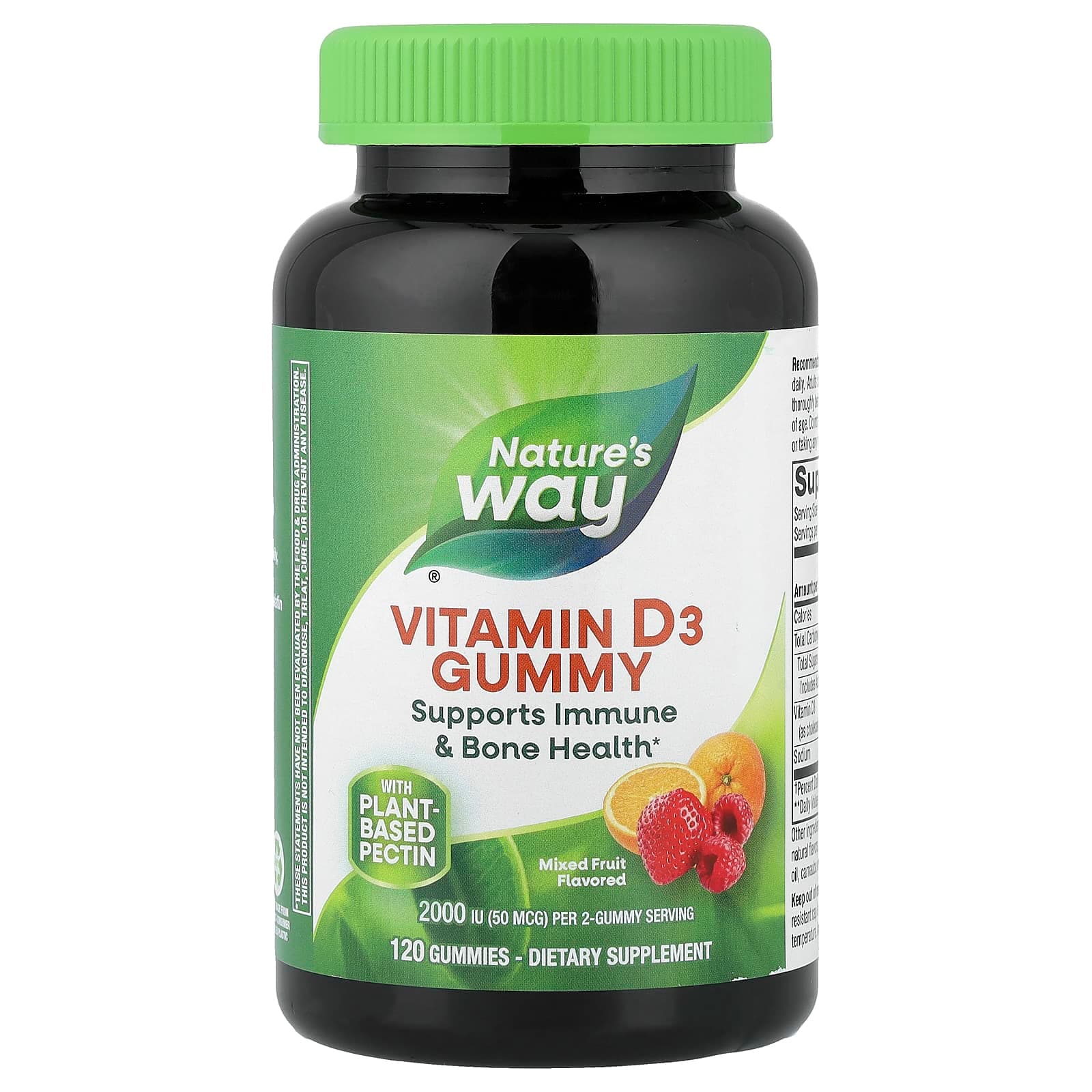 Nature's Way Vitamin D3 Gummy – Mixed Fruit – 120 gommes de Nature's Way