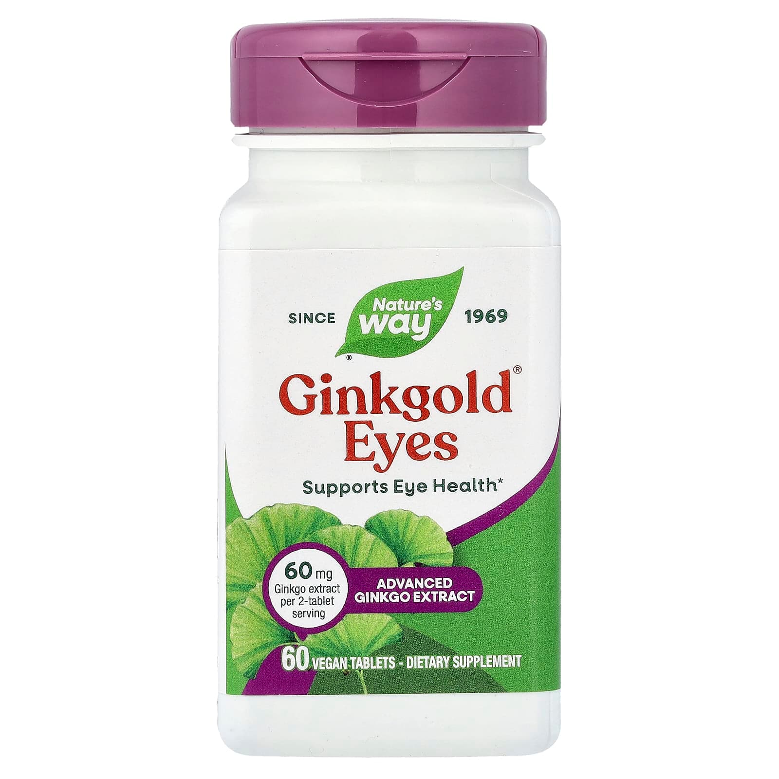 Nature's Way Ginkgold Eyes, 60 Vegan Tablets de Nature's Way