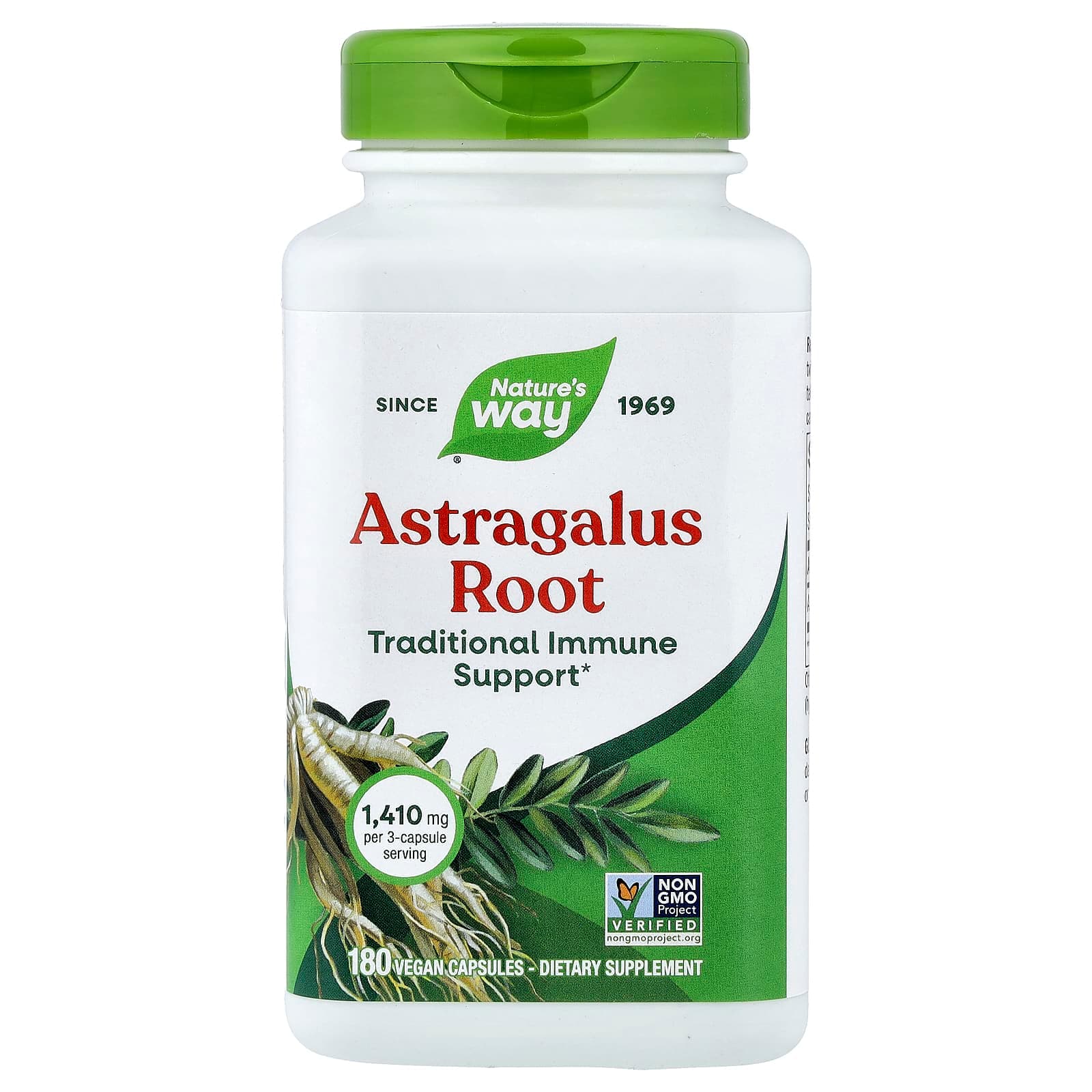 Nature's Way Astragalus Root – 180 gélules véganes de Nature's Way
