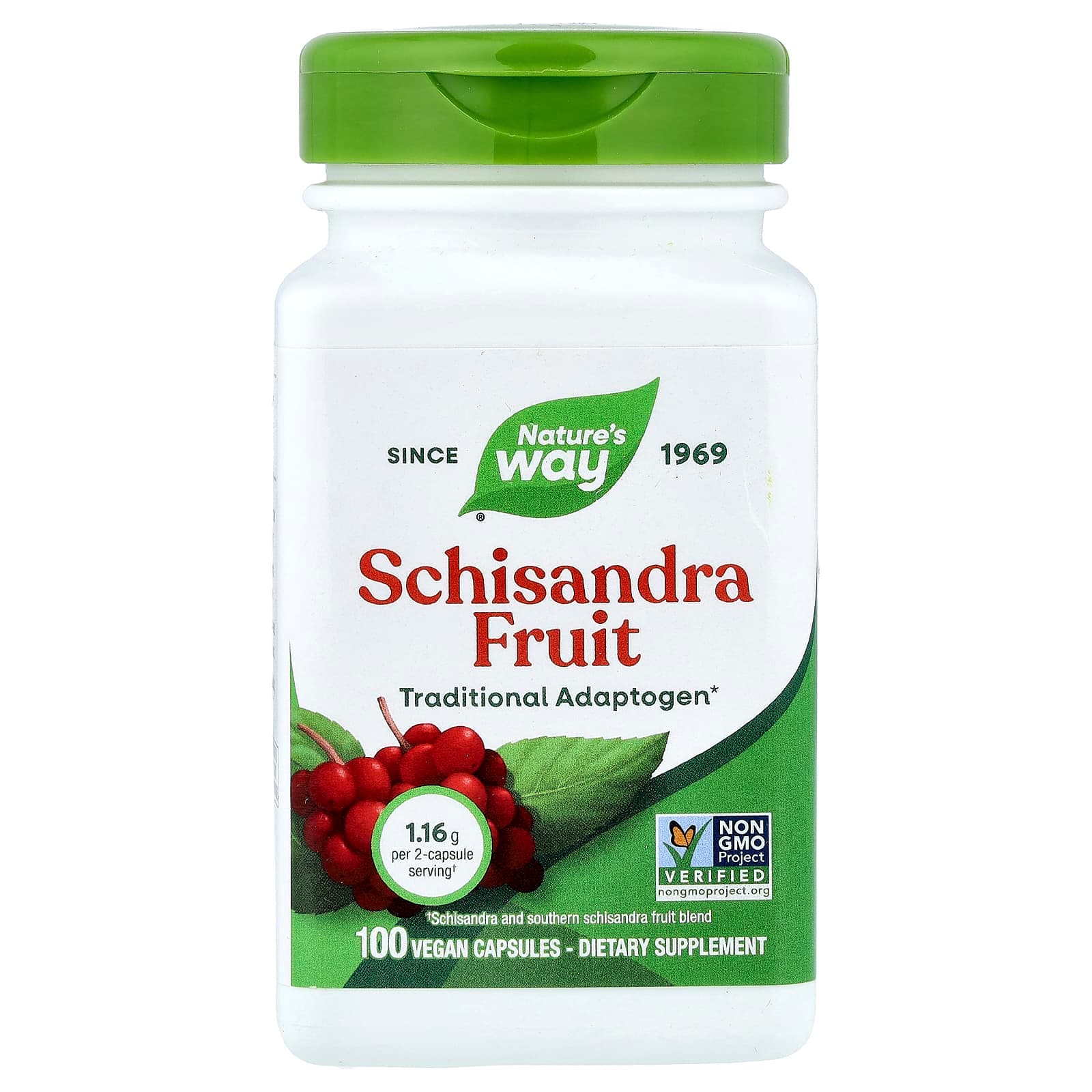 Nature's Way Schisandra Fruit – Schisandra Fruit – 100 gélules véganes de Nature's Way