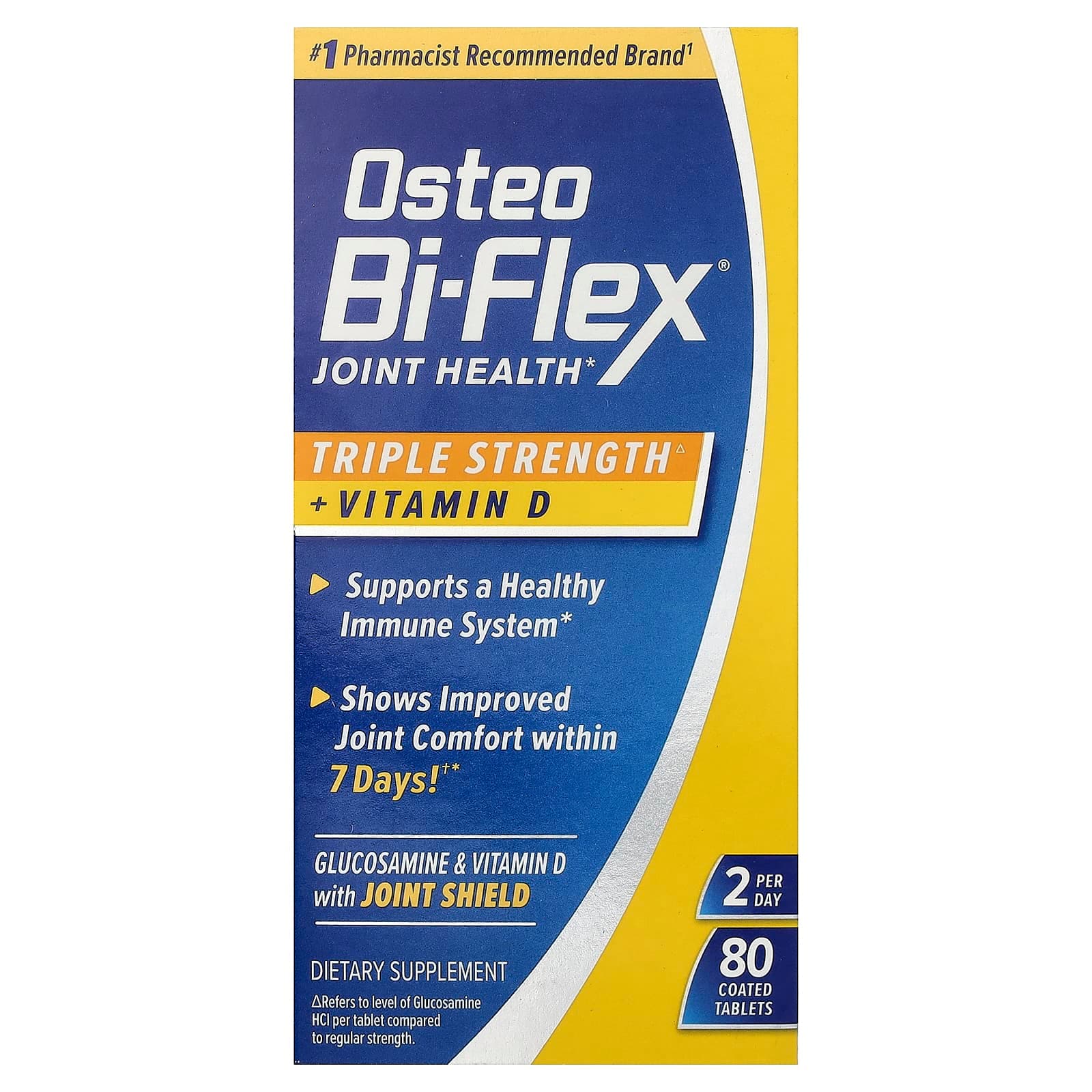 Osteo Bi-Flex Joint Health + Vitamin D, Triple Strength, 80 Coated Tablets de Osteo Bi-Flex