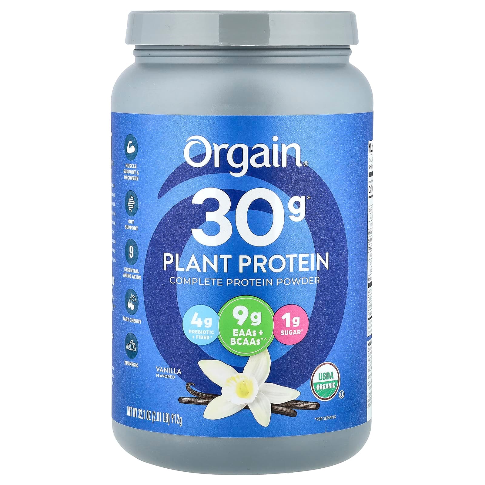 Orgain Complete Plant Protein Powder – Vanilla – 912 g de Orgain
